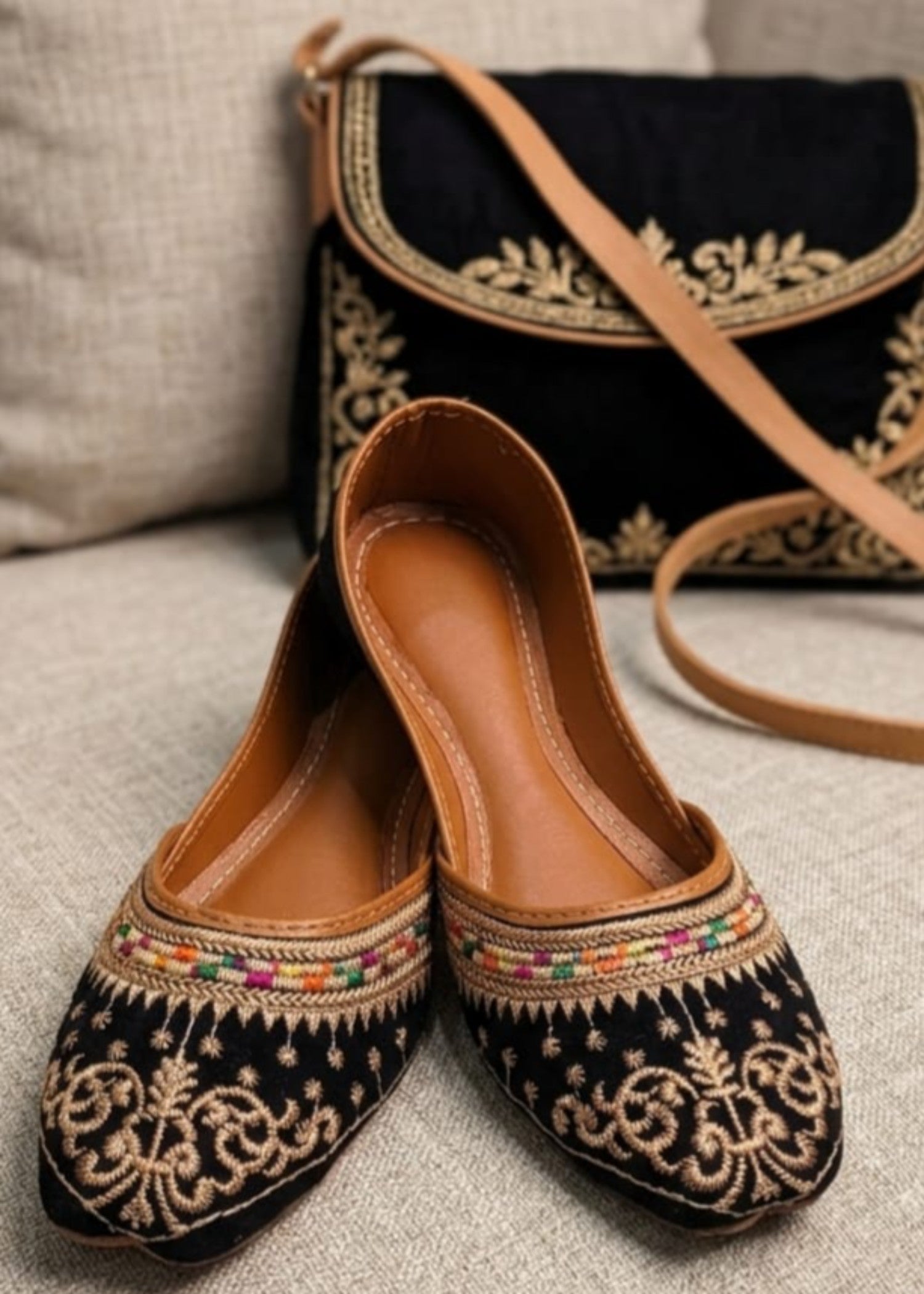 Khussa in Black by - High Quality Women Khussa FST0535