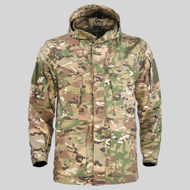 Tactical Windbreaker Mid-Length Men'S Jacket Waterproof