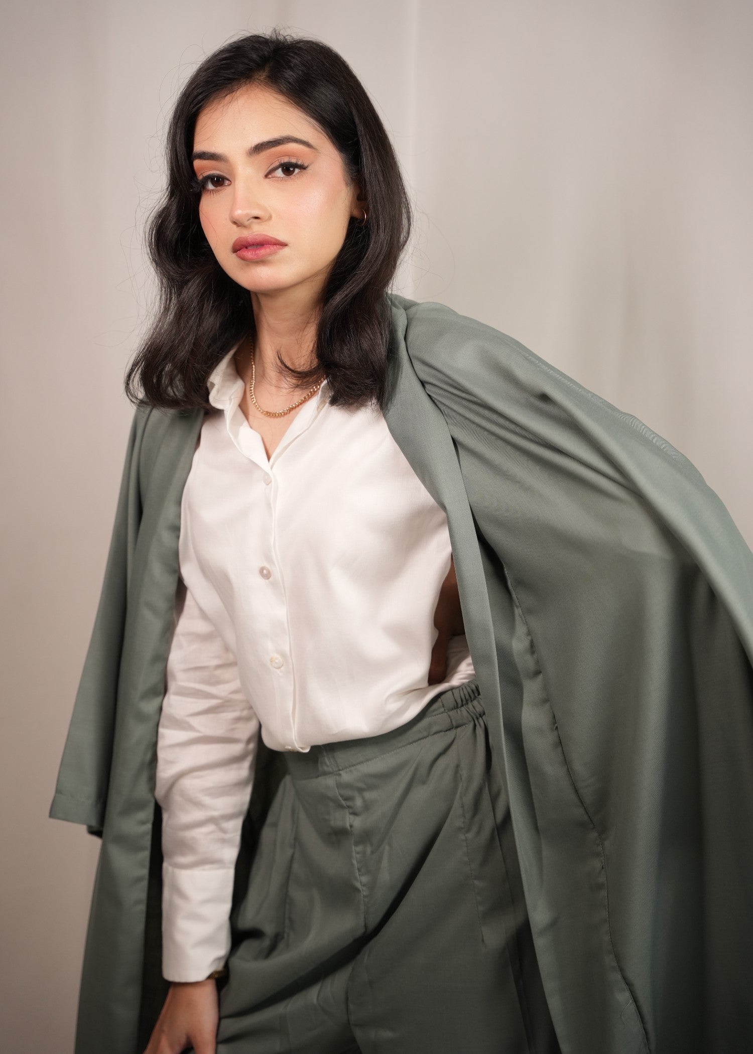 wash & wear Co Ord Sets in Sage green