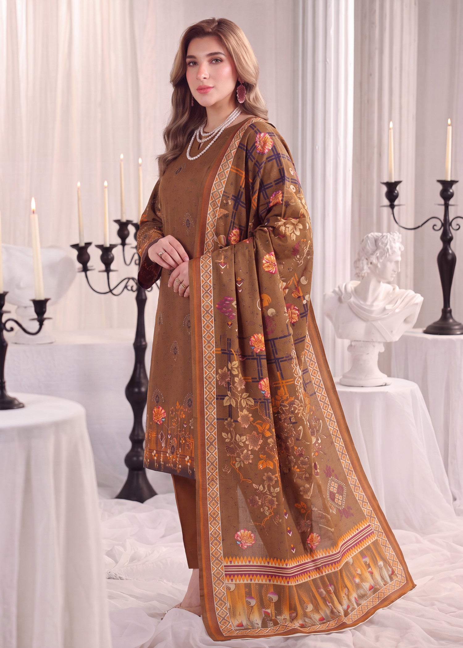 wool Unstitched in Chocolate brown