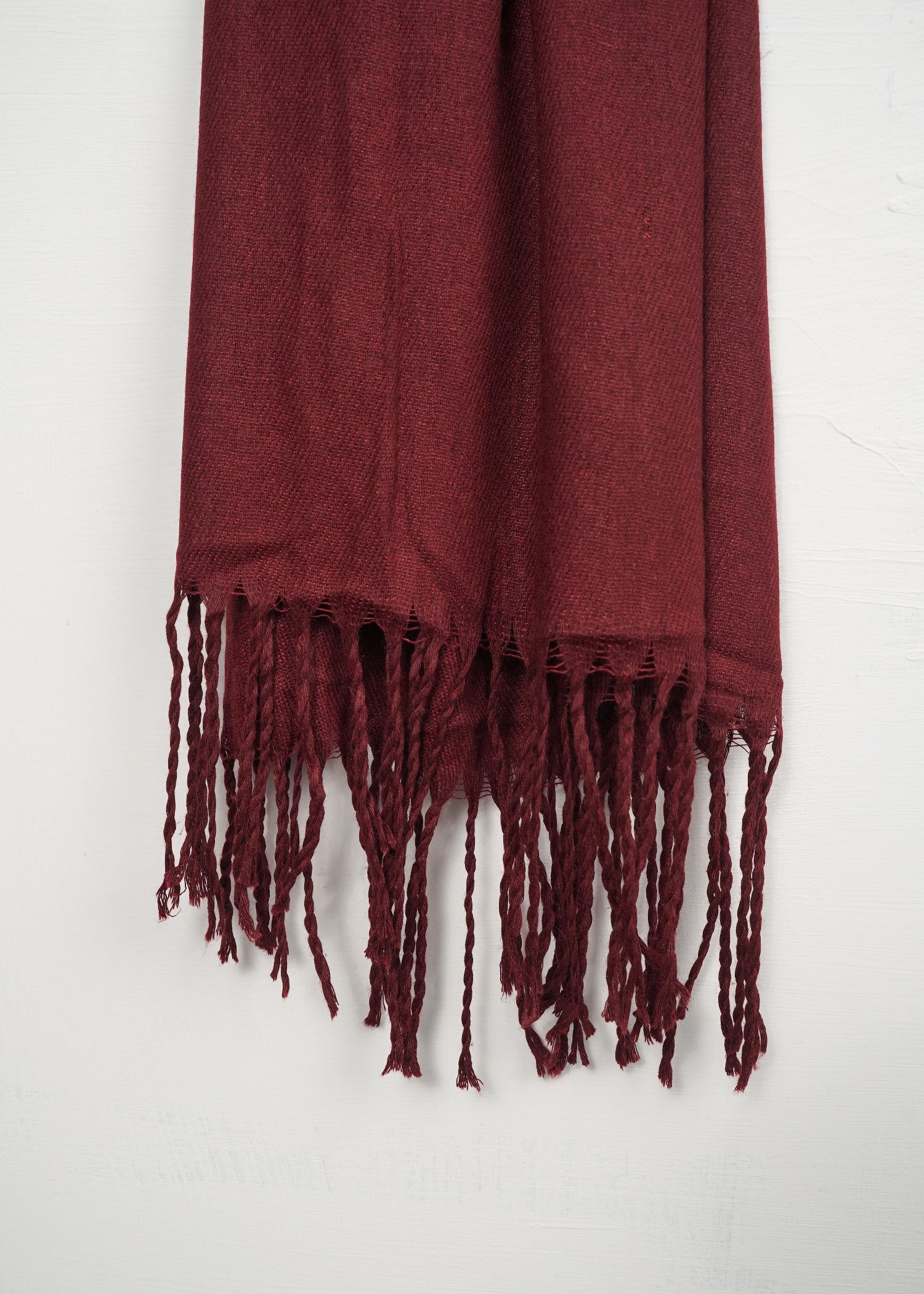 cashmere wool Hijab in Burgundy
