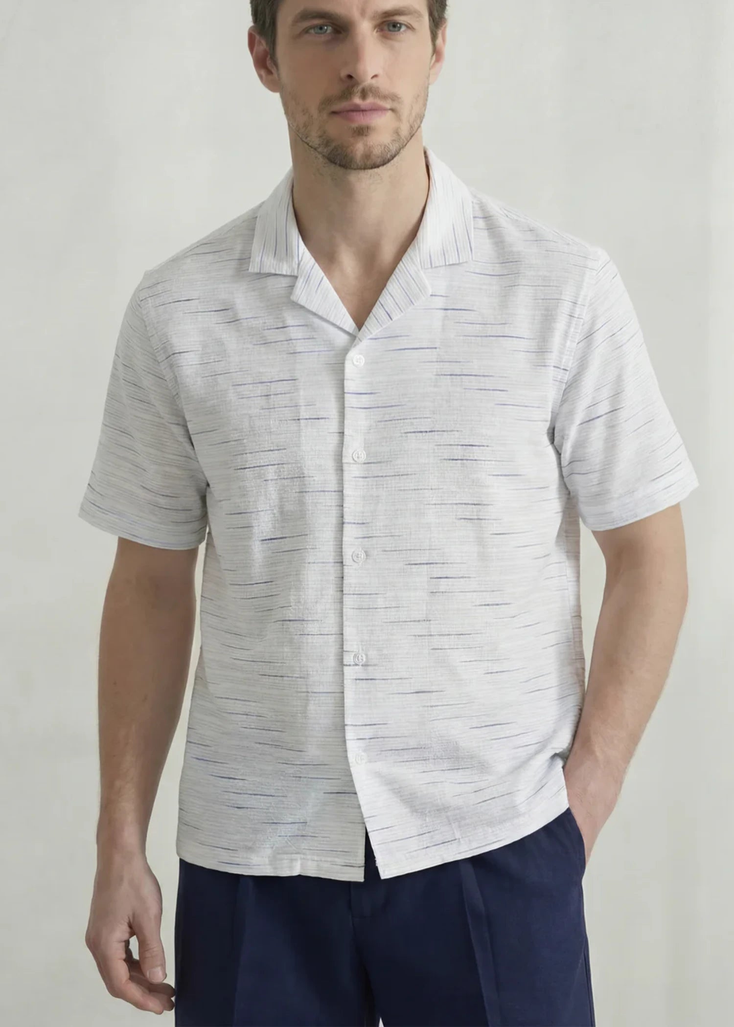 cotton Casual Shirt in White by Hustle N Holla