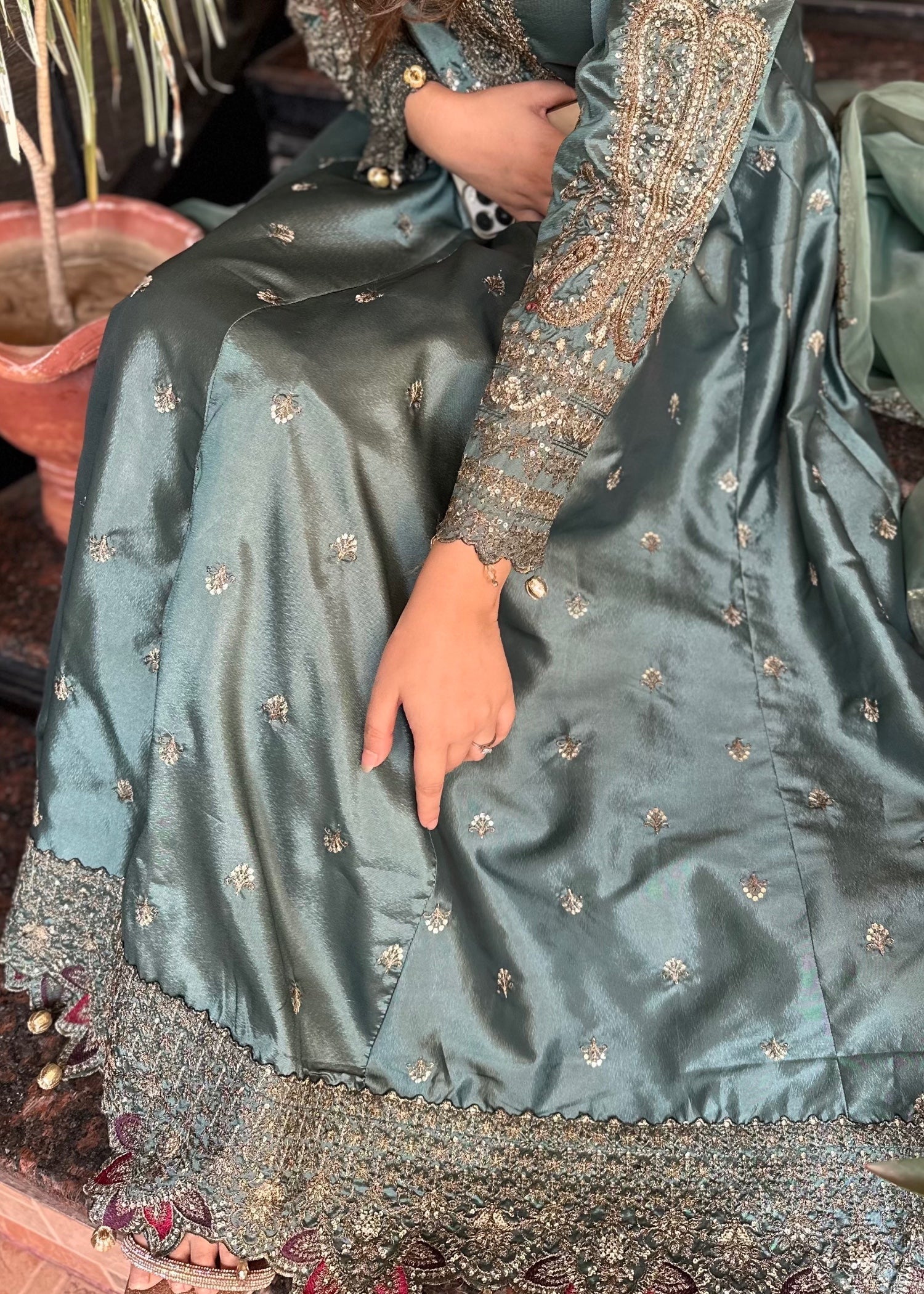 silk Maxi in Frost blue
