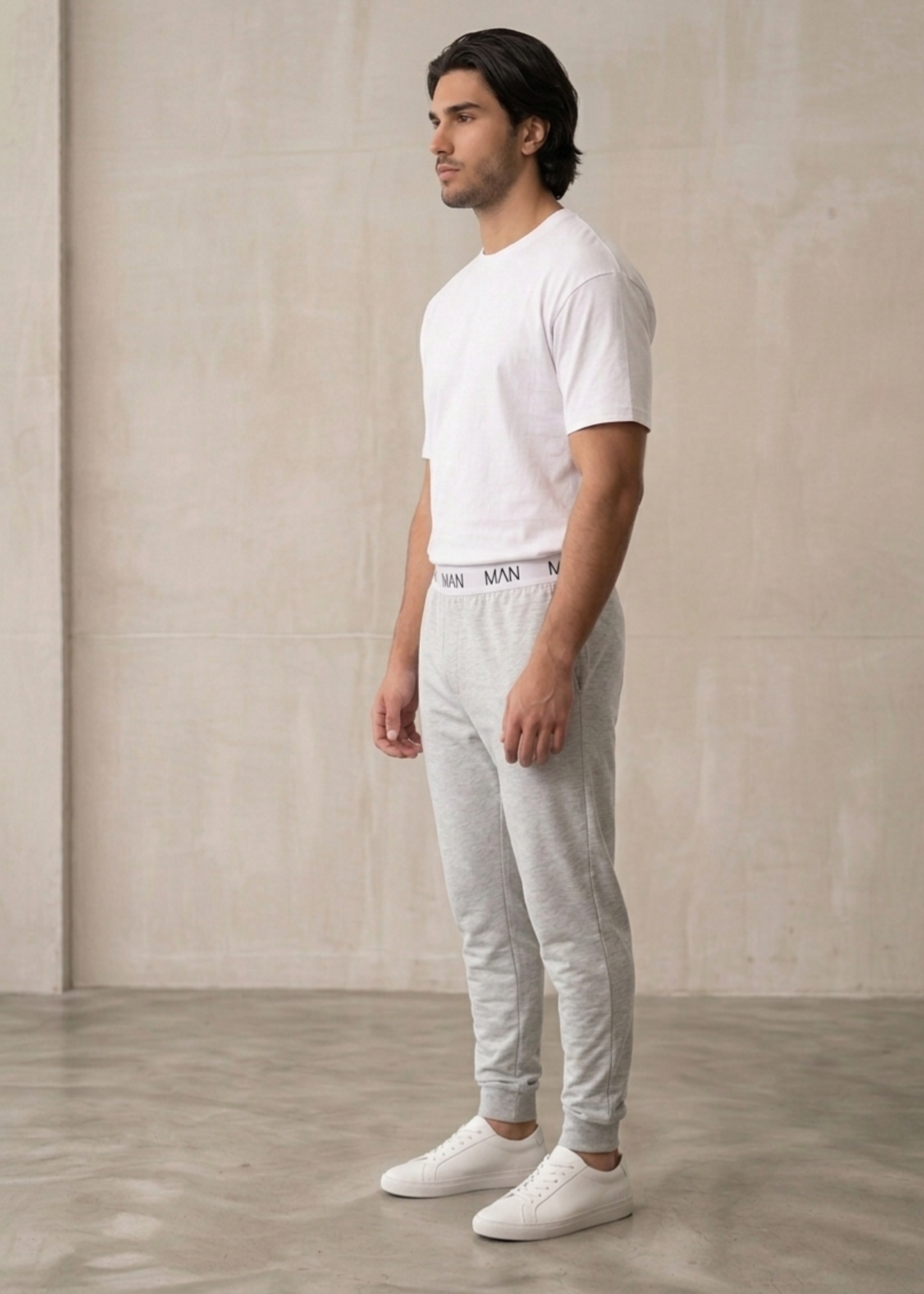cotton Trousers in Pastel grey