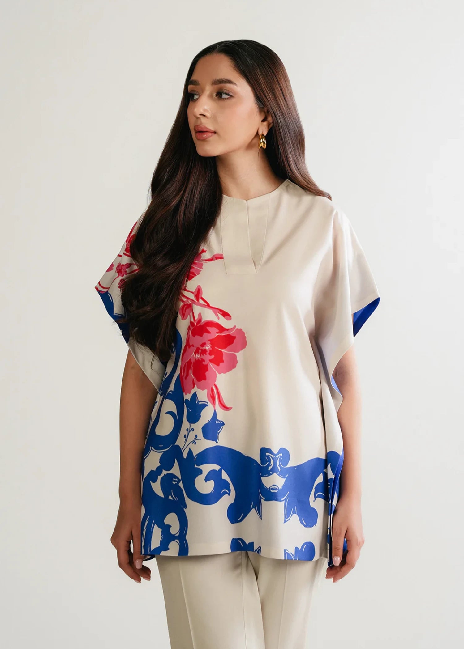 crepe Top in White