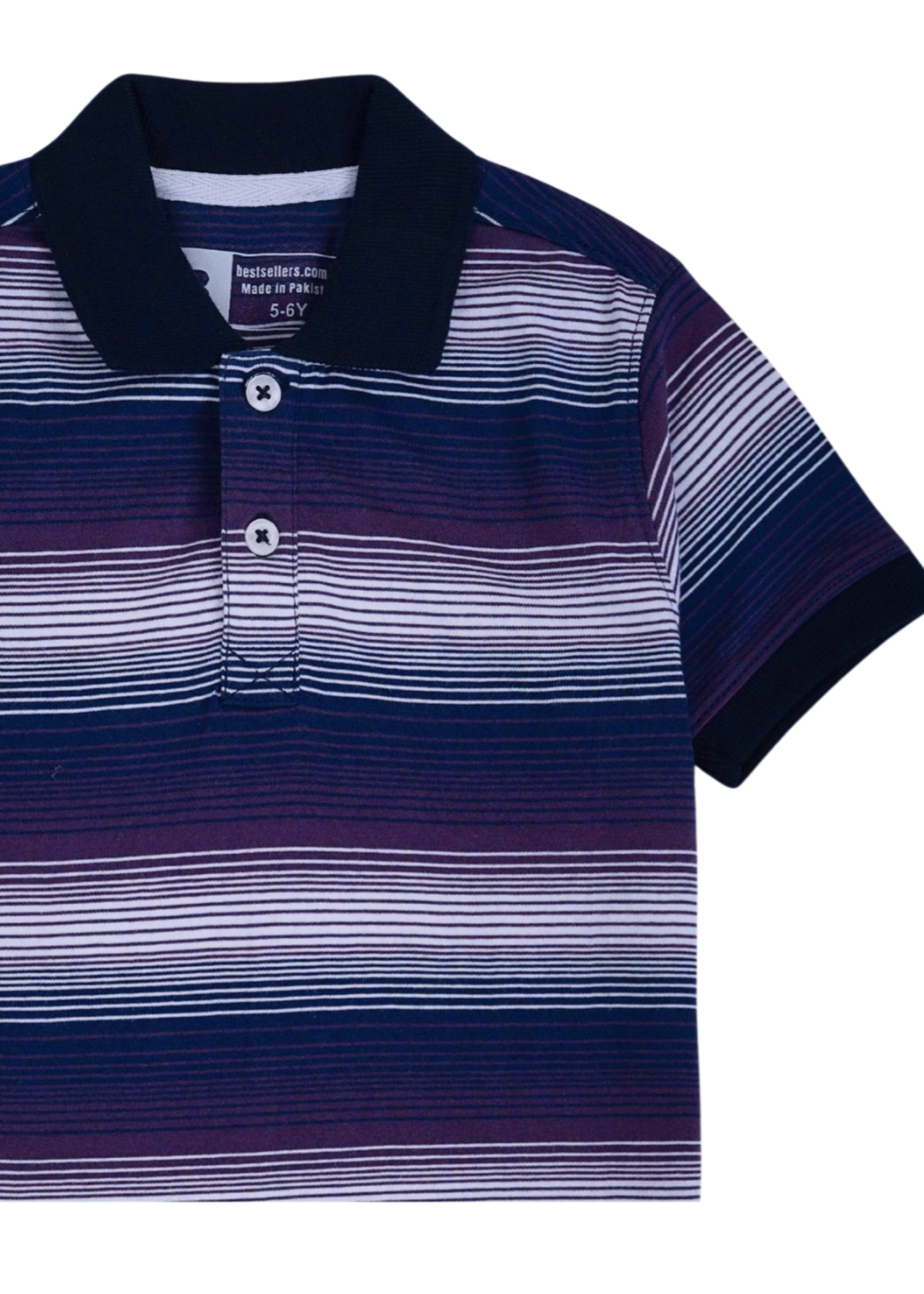 yarn dyed Polo Shirt in Deep purple