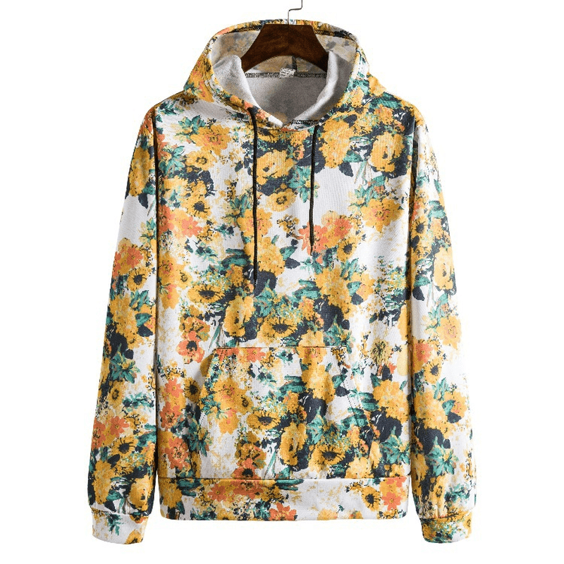 Digital Printed Retro Ethnic Style Men'S Sweater