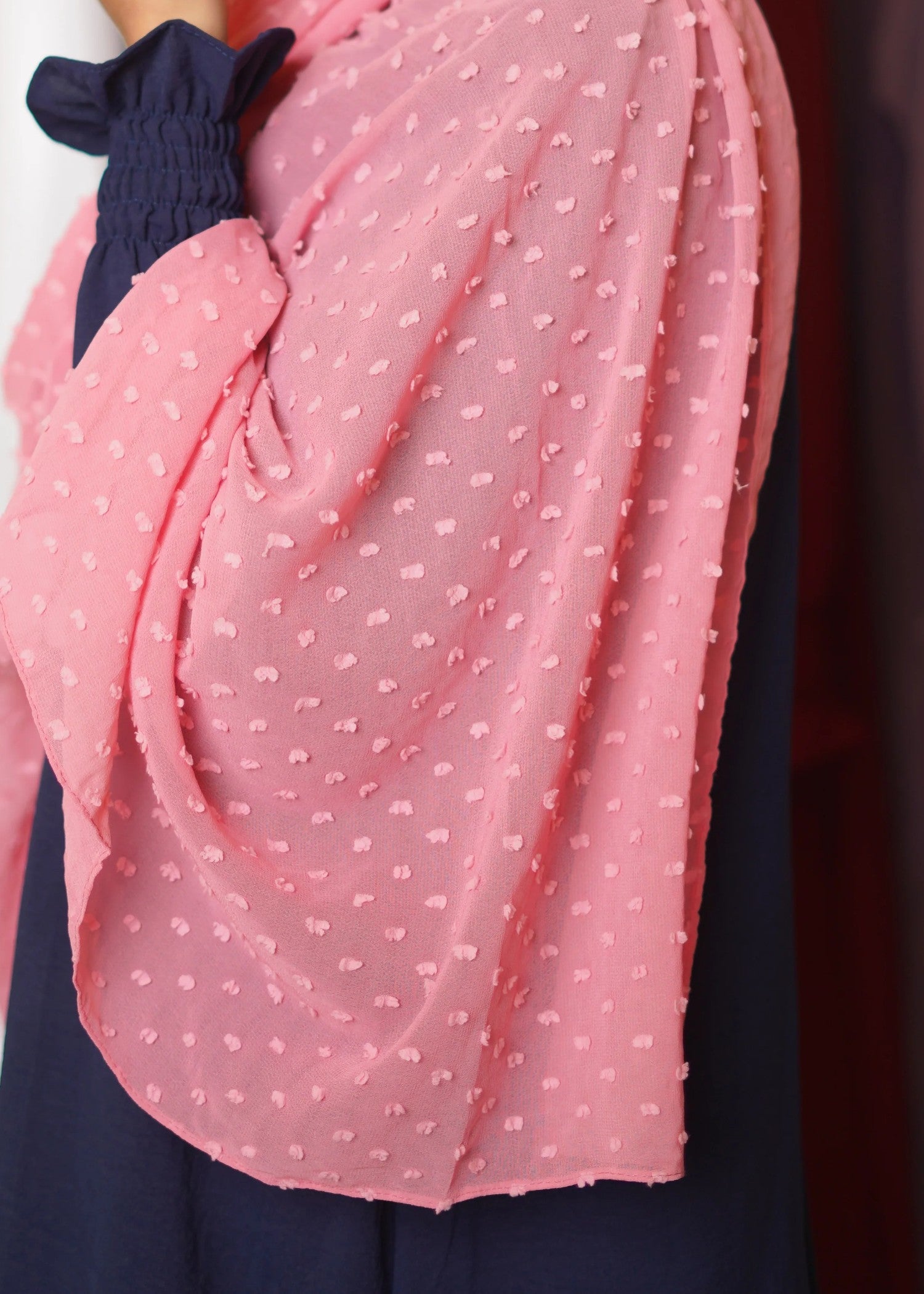 polyester Abaya in Dark blue