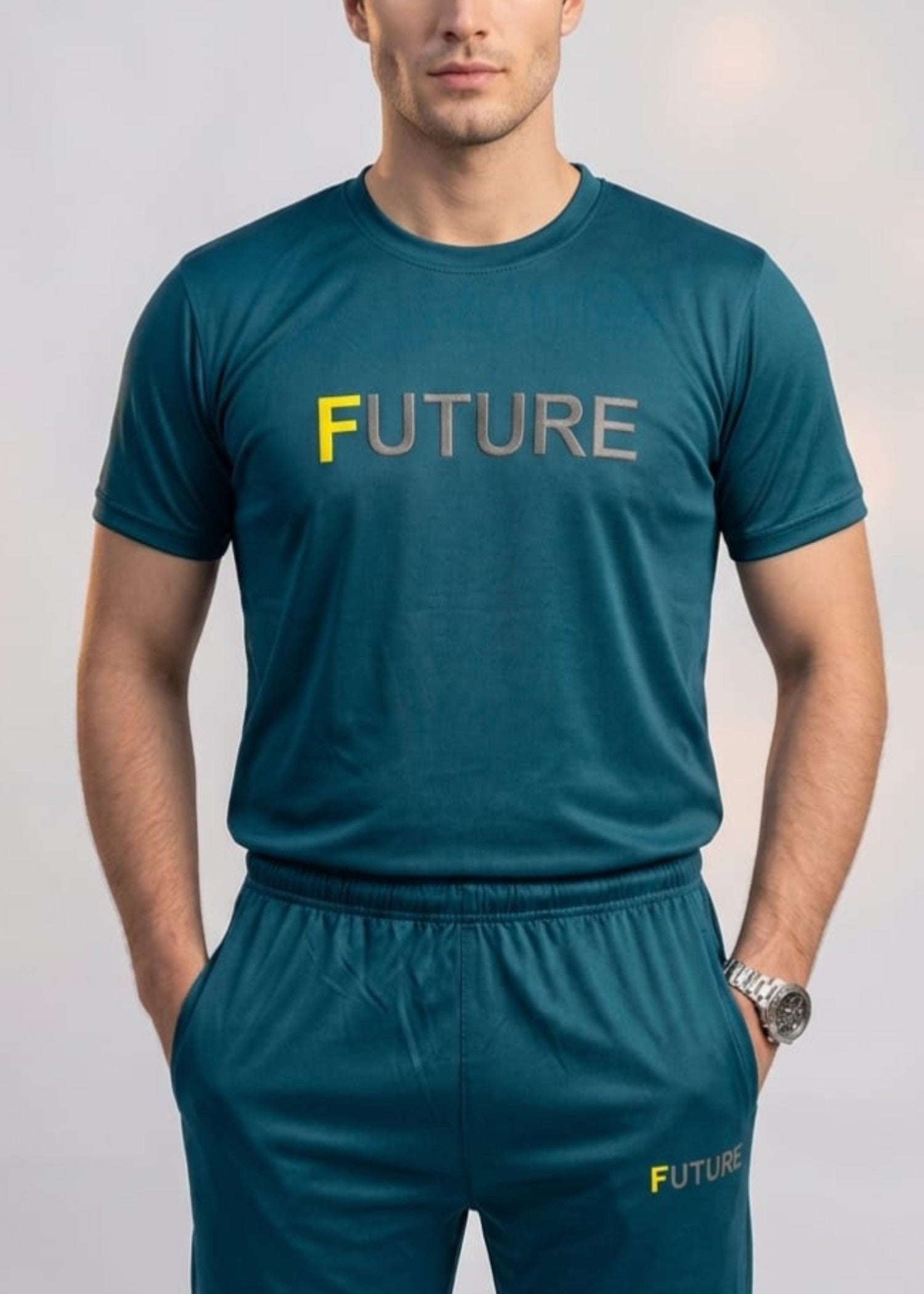 jersey knit Tracksuit in Sea green