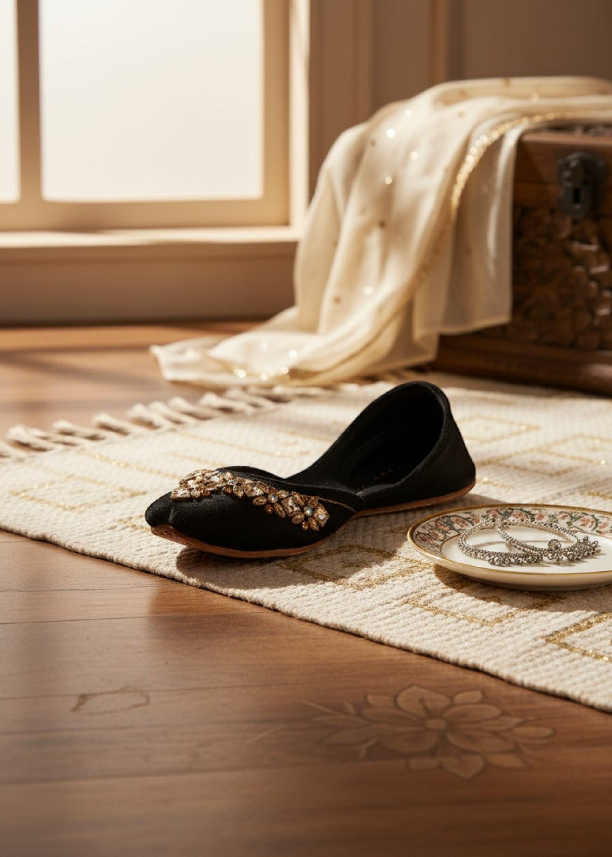 Khussa in Black by - High Quality Women Khussa AIZ5334