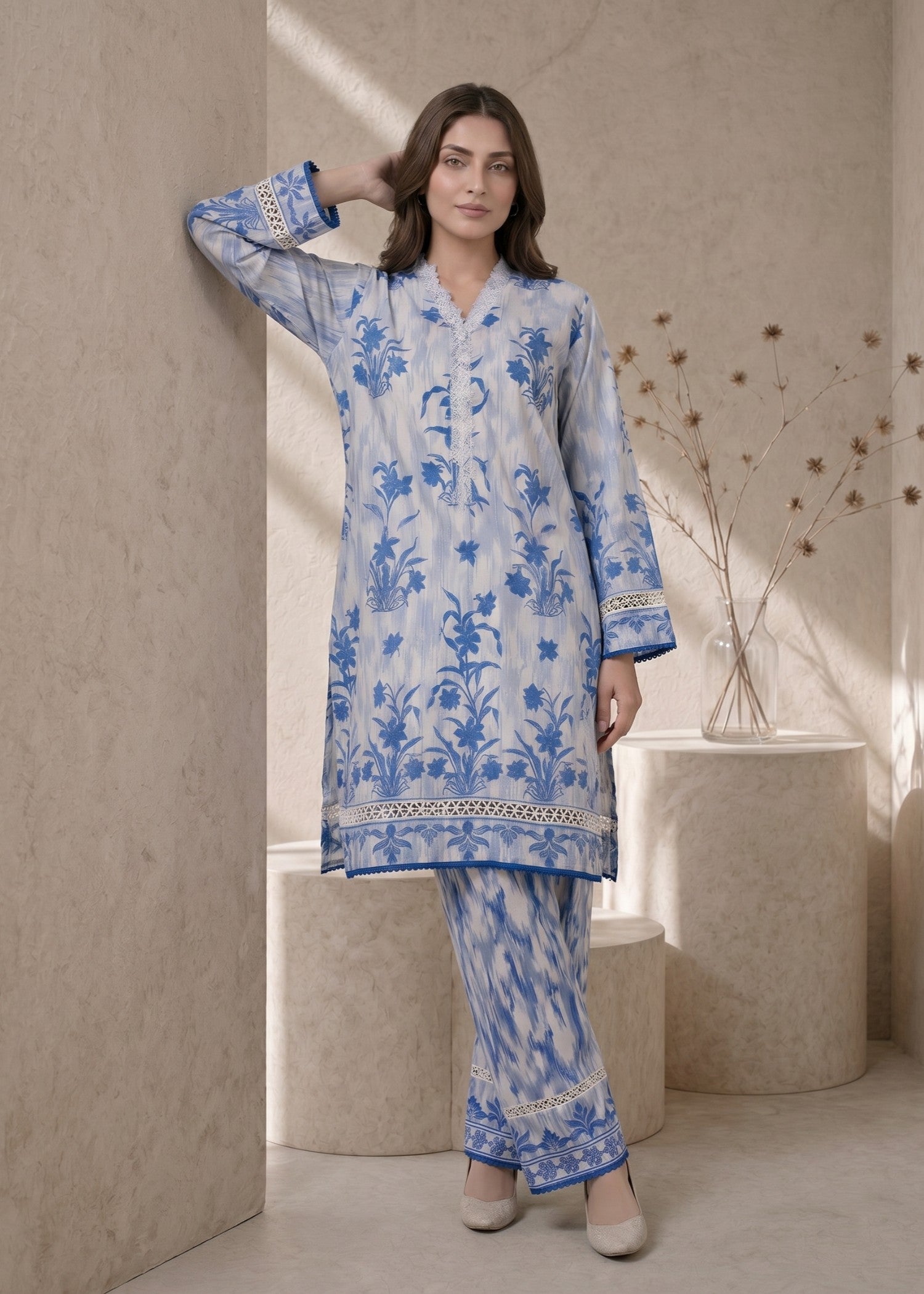 cambric Unstitched in Royal blue