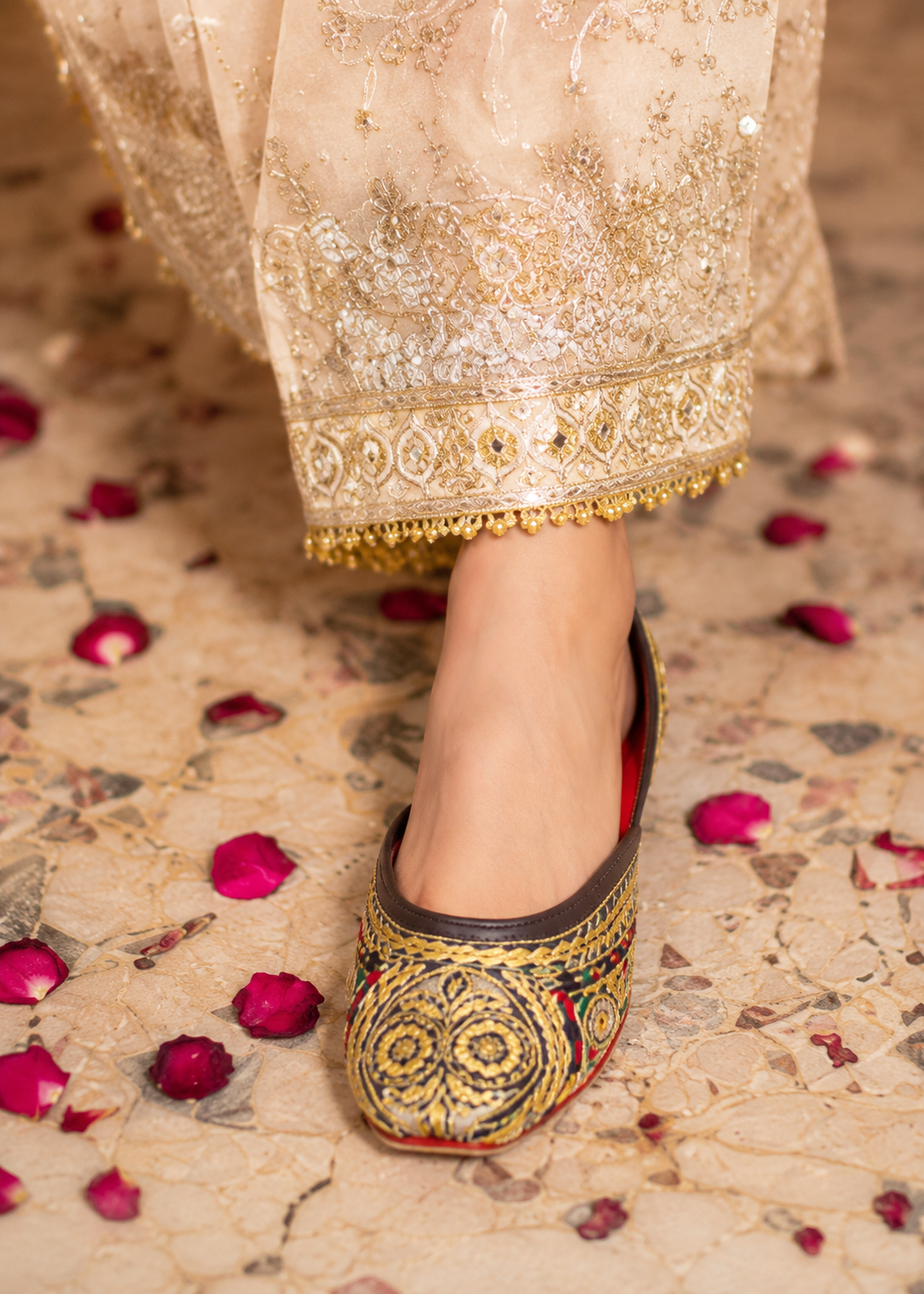 Khussa in Multi by - High Quality Women Khussa EMF8050