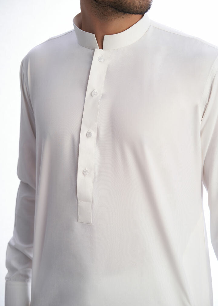 cotton viscose Kurta Set in Off-white by House Of Arsalan Iqbal