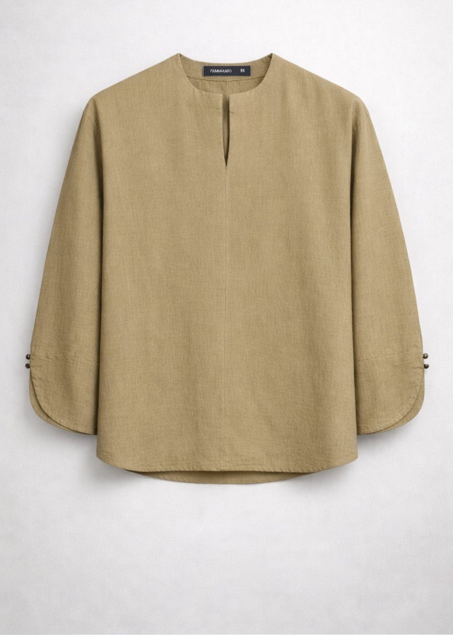 cotton linen Top in Beige