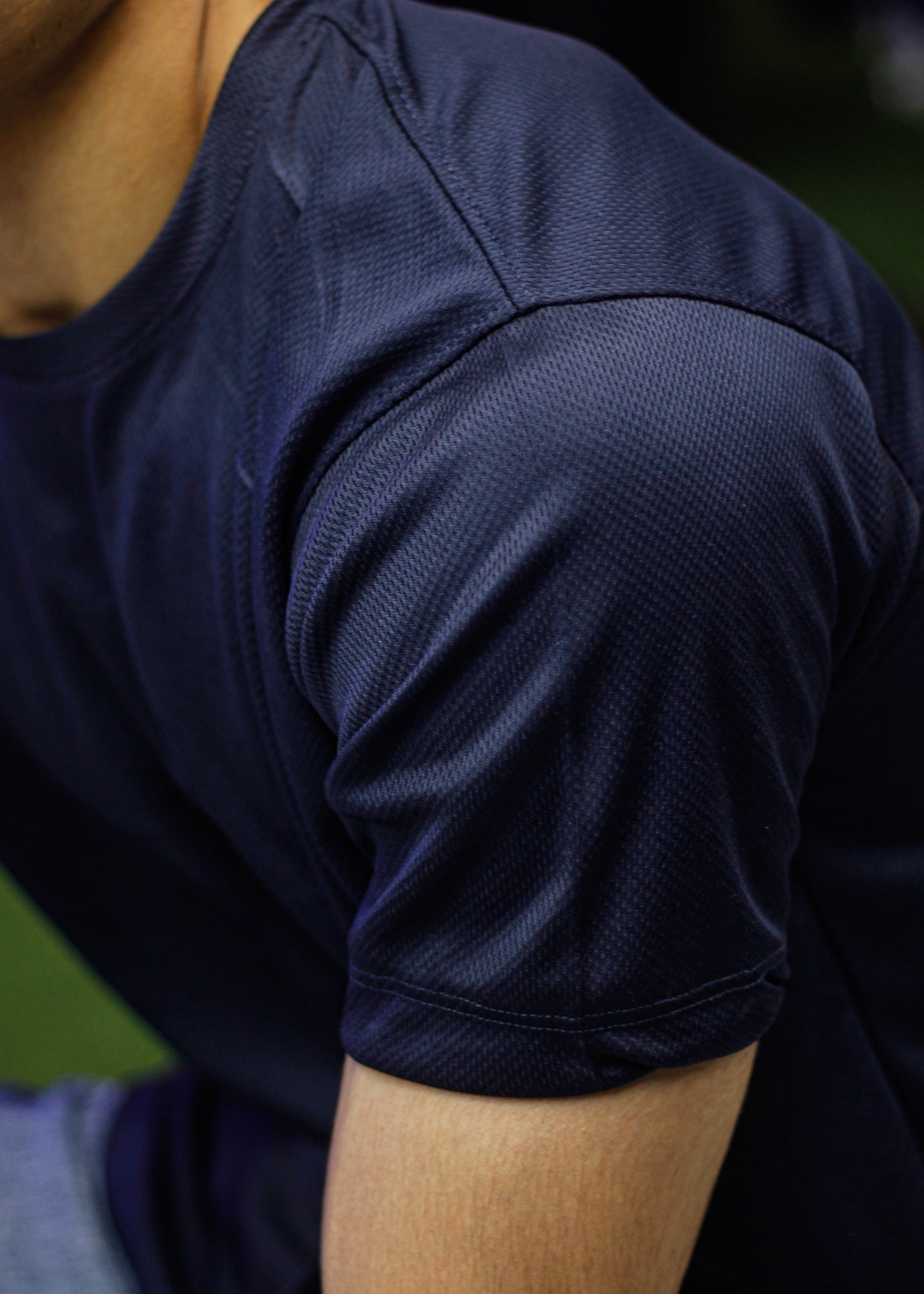 polyester T Shirt in Navy blue