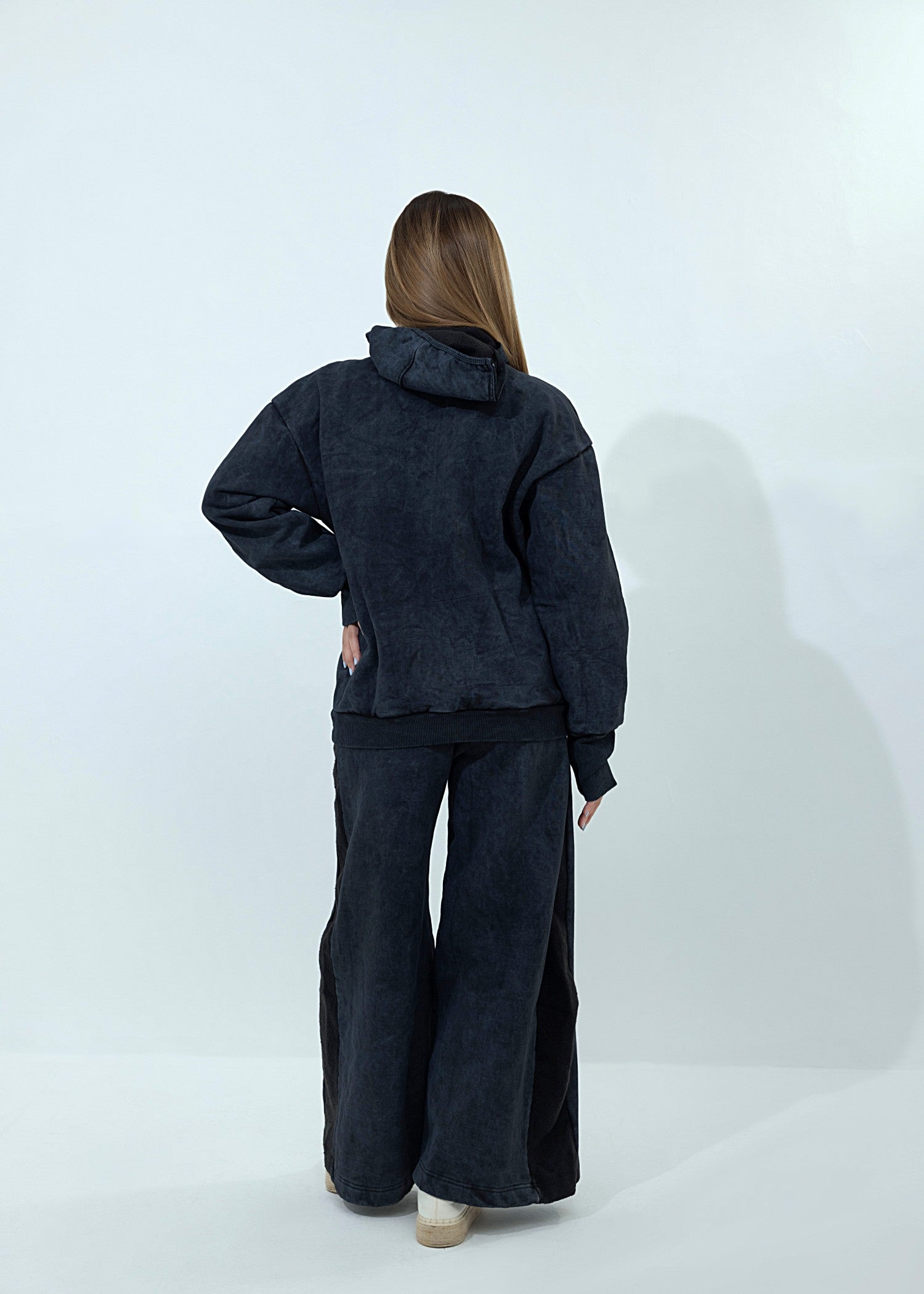 fleece Co Ord Sets in Ice blue, black