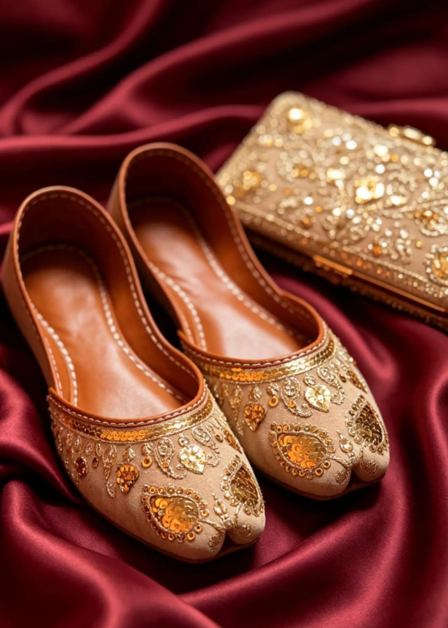 Khussa in Beige by - High Quality Women Khussa RRK8008