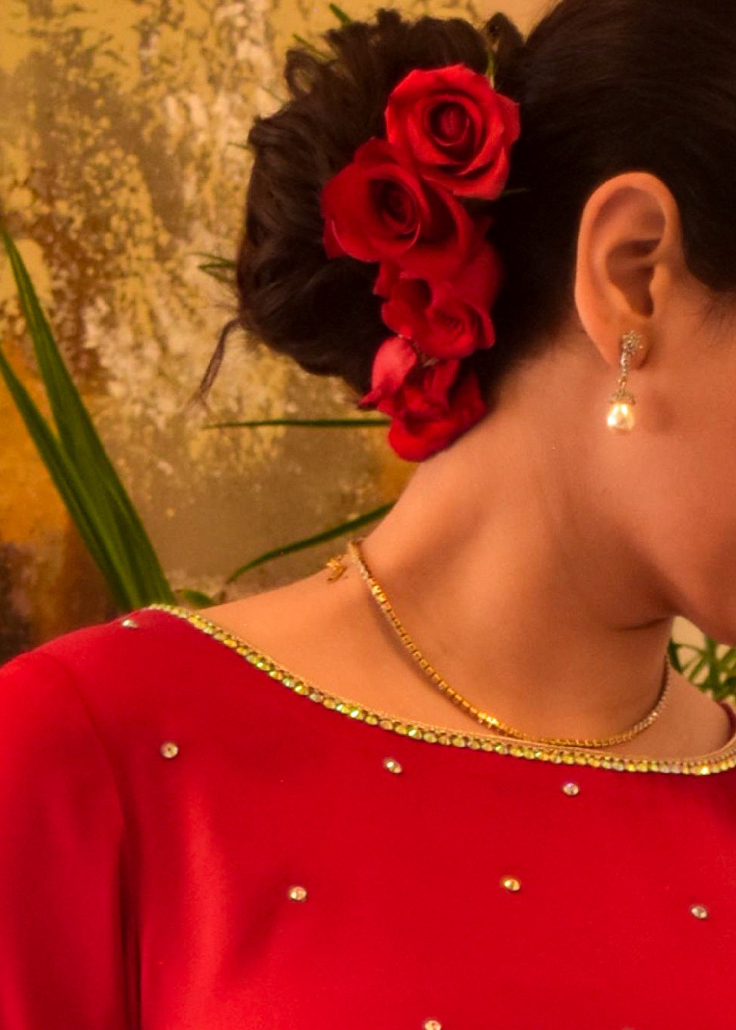 silk Kurta Set in Venetian red
