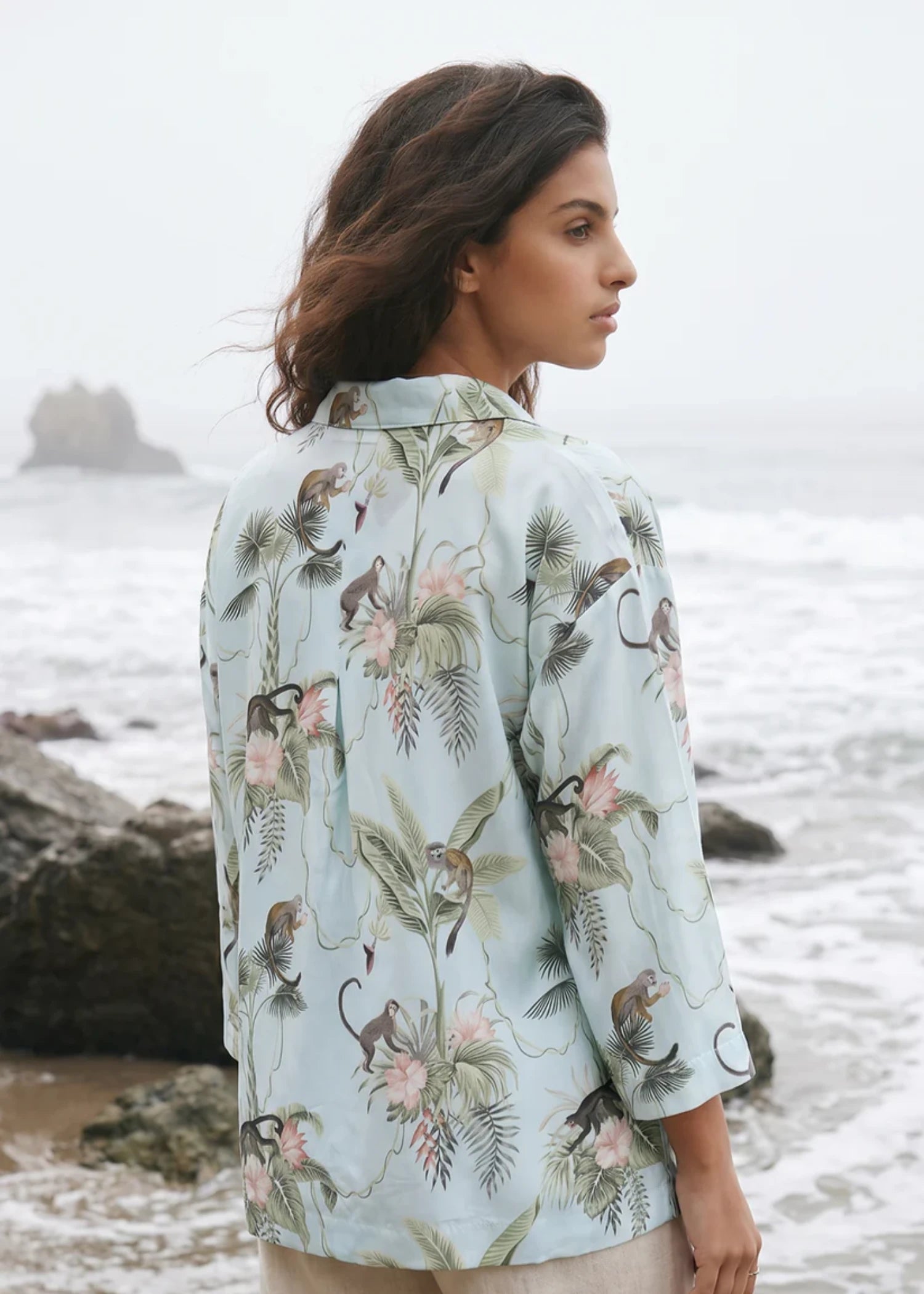 viscose Top in Ice blue