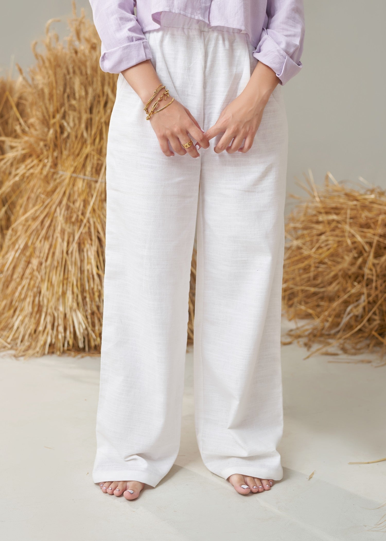 linen Pants in White