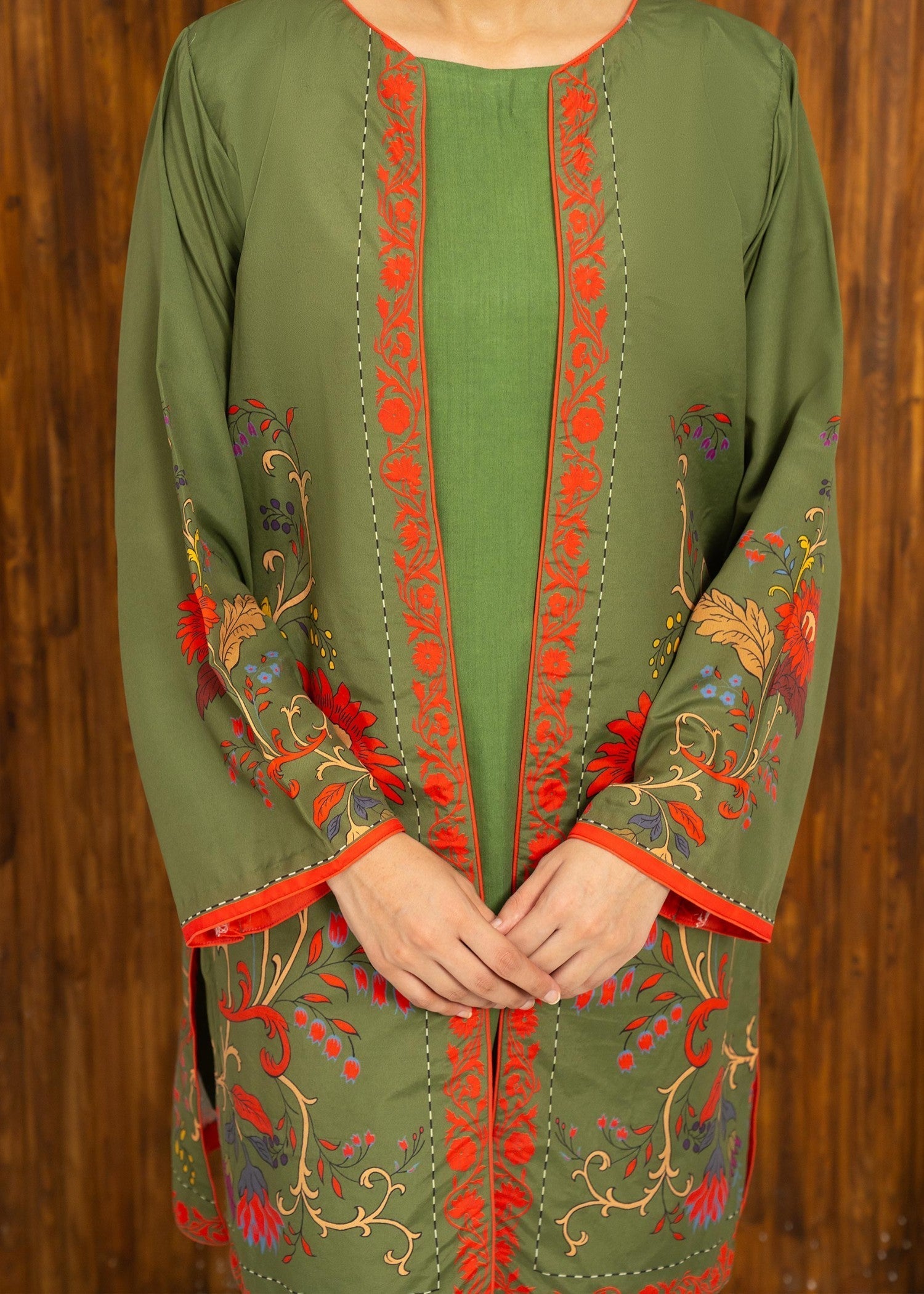 lawn Gown in Green