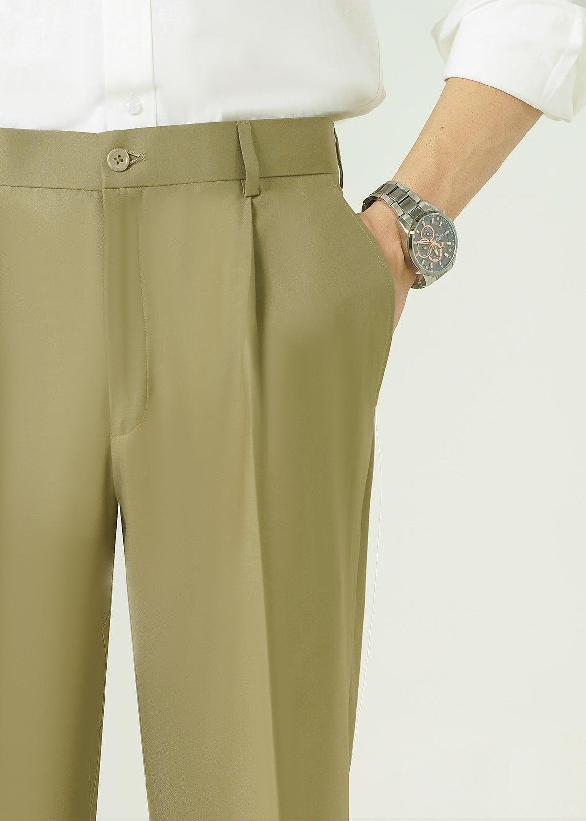 suiting Pants in Khaki brown