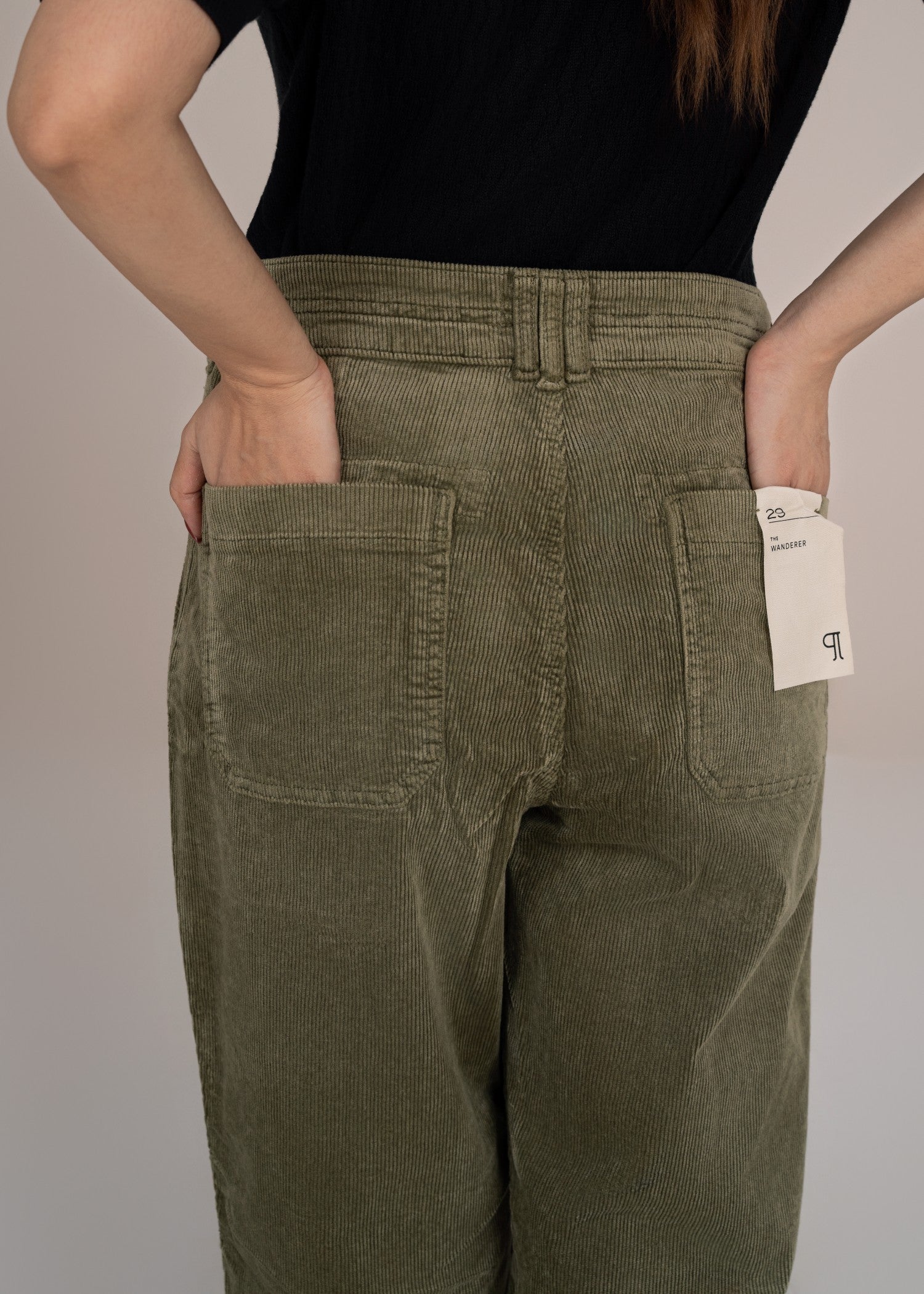 corduroy Pants in Olive green