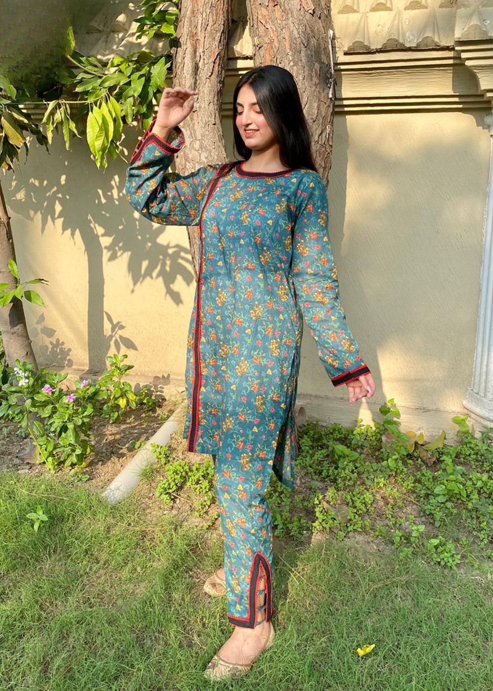 lawn Co Ord Sets in Dark cyan