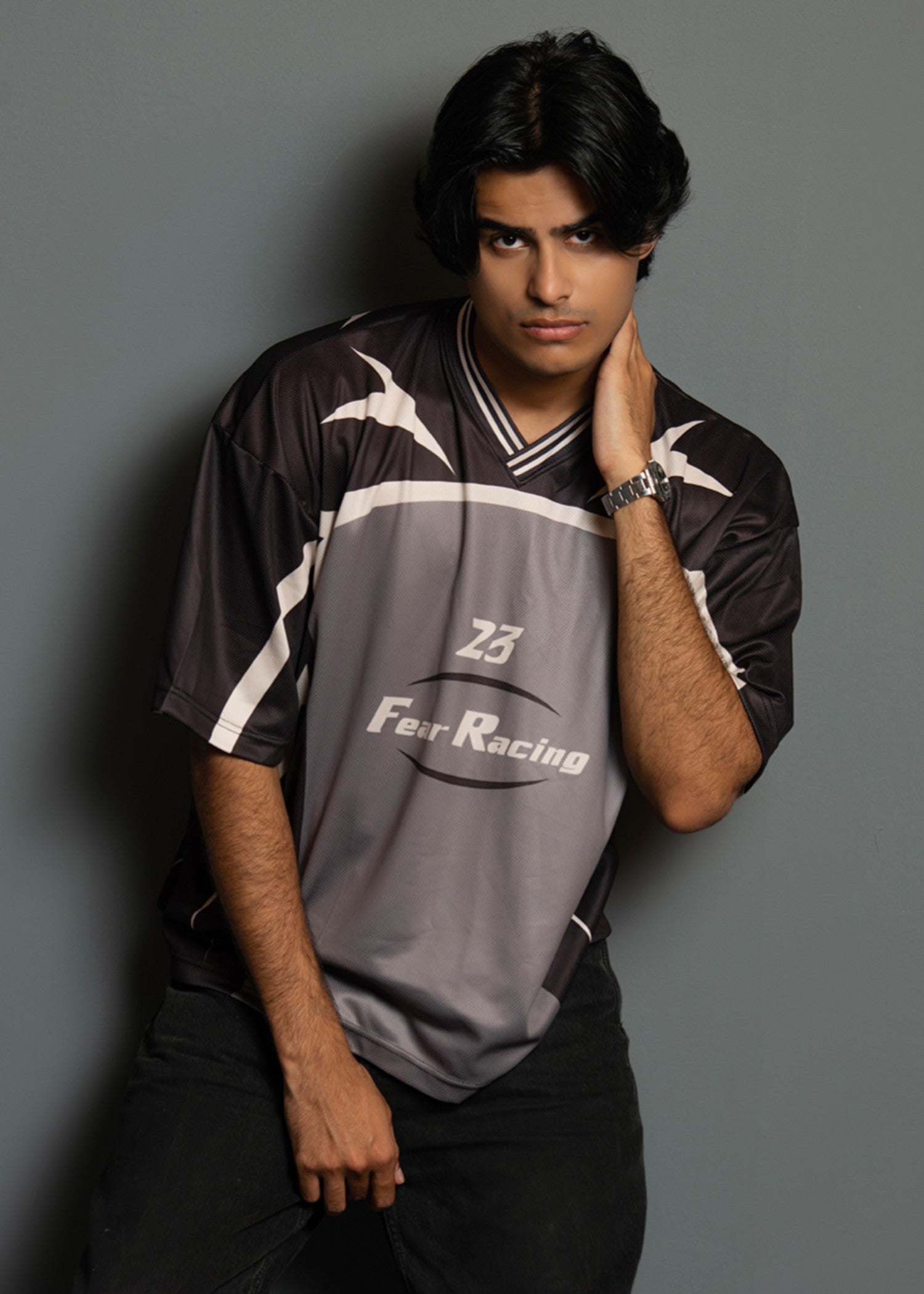 polyester T Shirt in Iron grey
