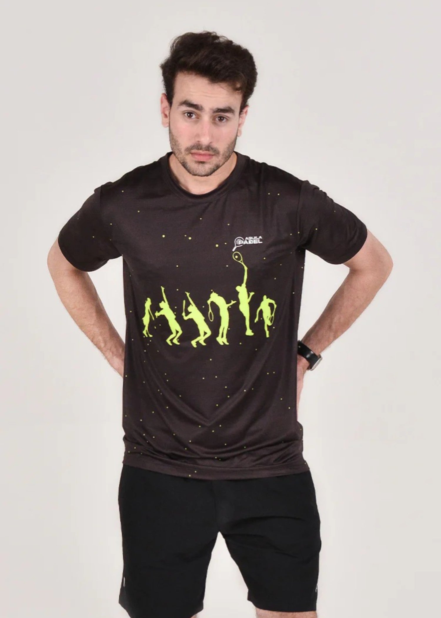 microfiber polyester T Shirt in Walnut brown