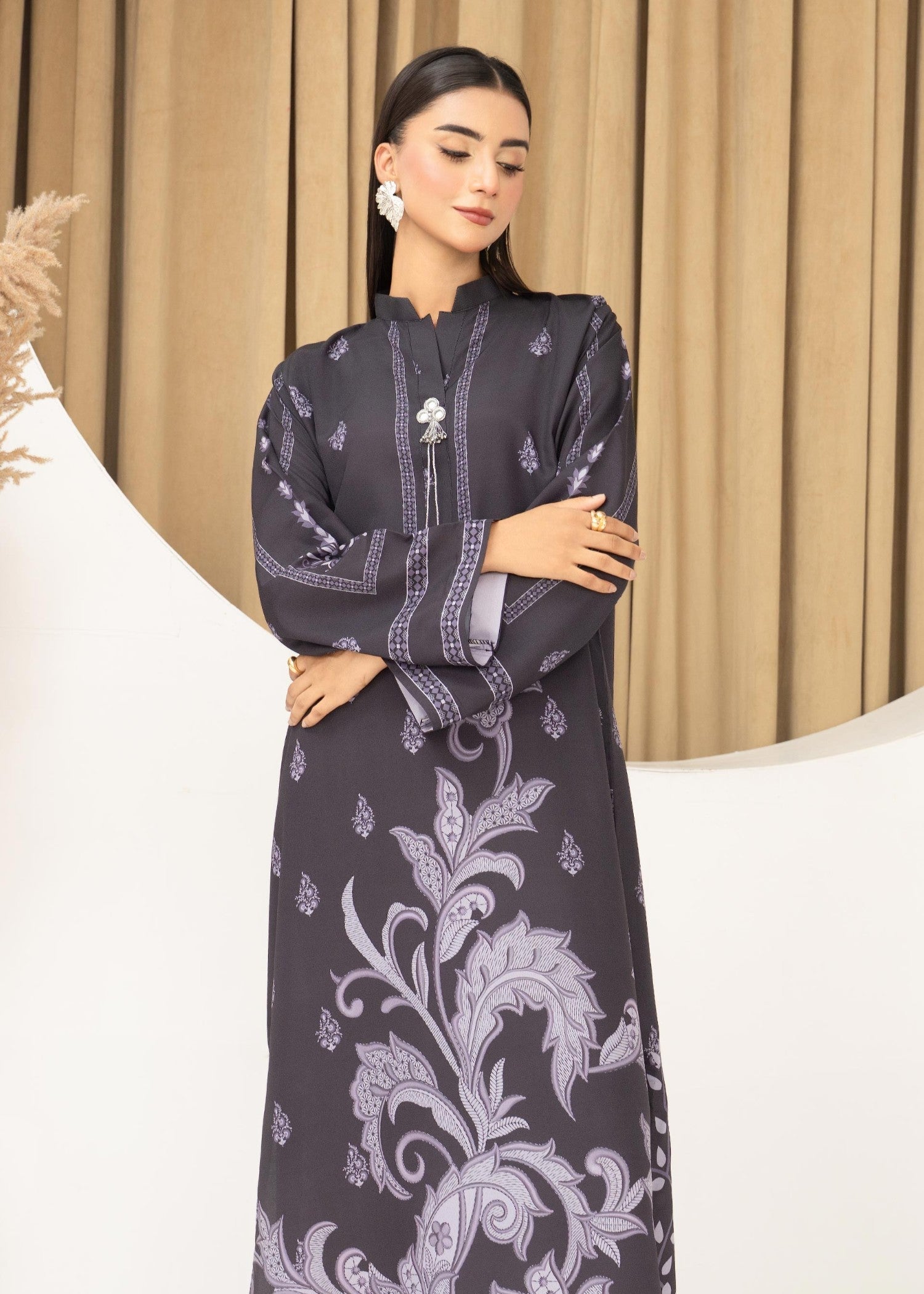 lawn Kaftan in Grey