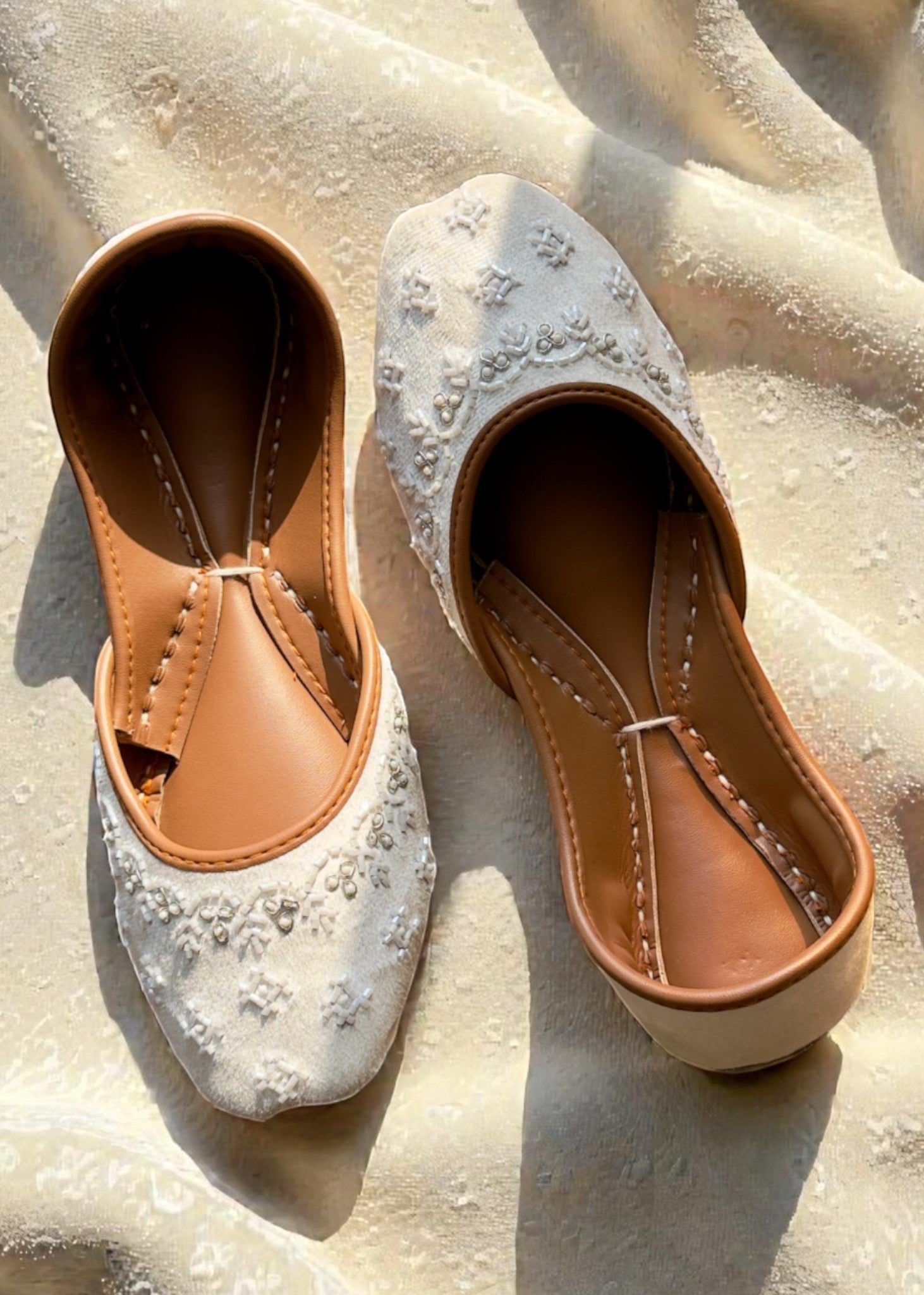Khussa in Ivory by - High Quality Women Khussa SKV7979