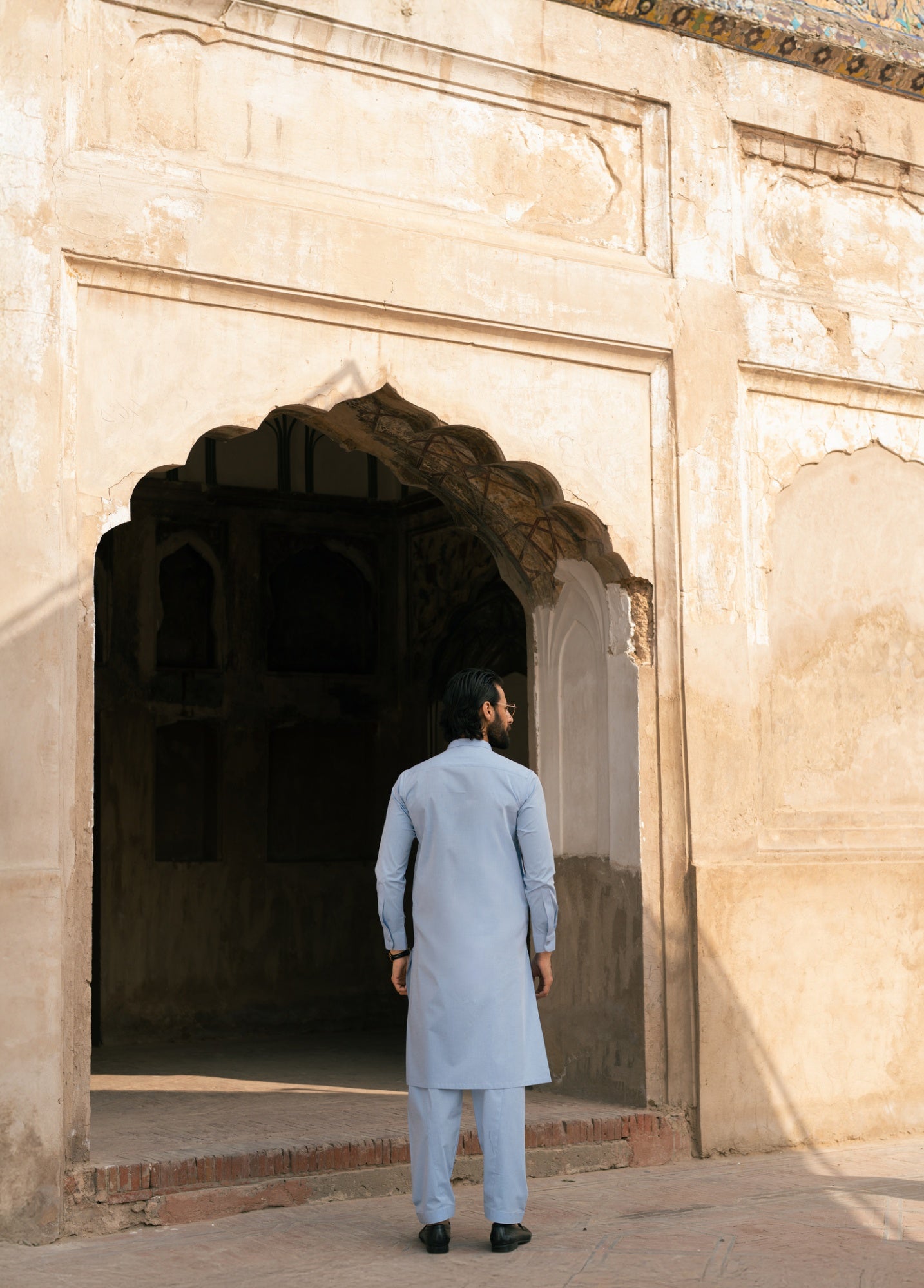 cotton Shalwar Kameez in Light blue