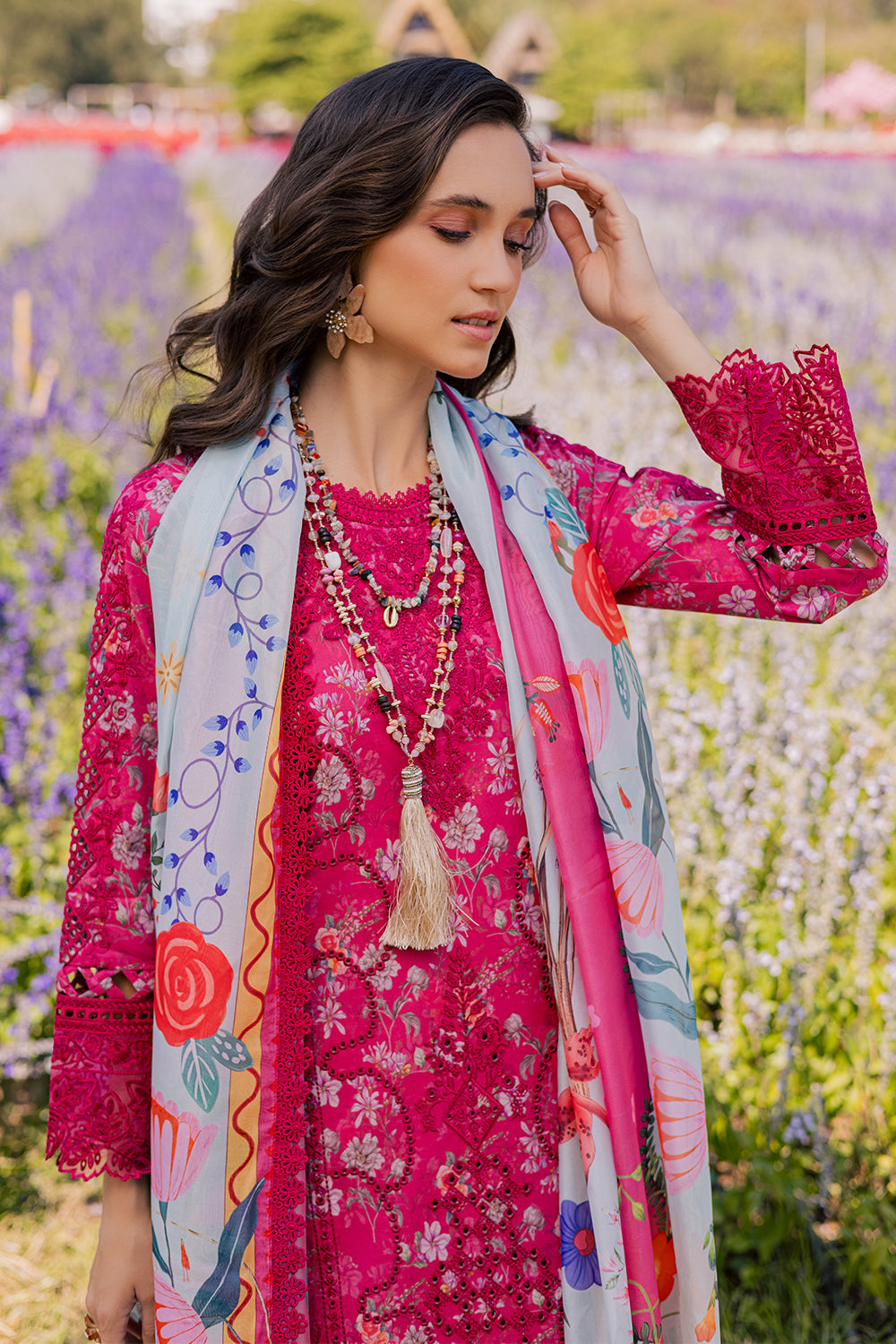 Shezlin Chikankari Eid Edit Lawn – FARYAL (AV-08)