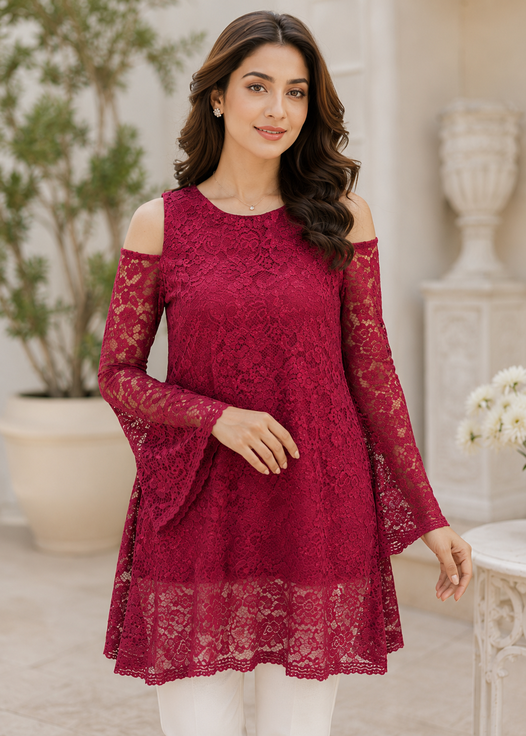 net Tunic in Red