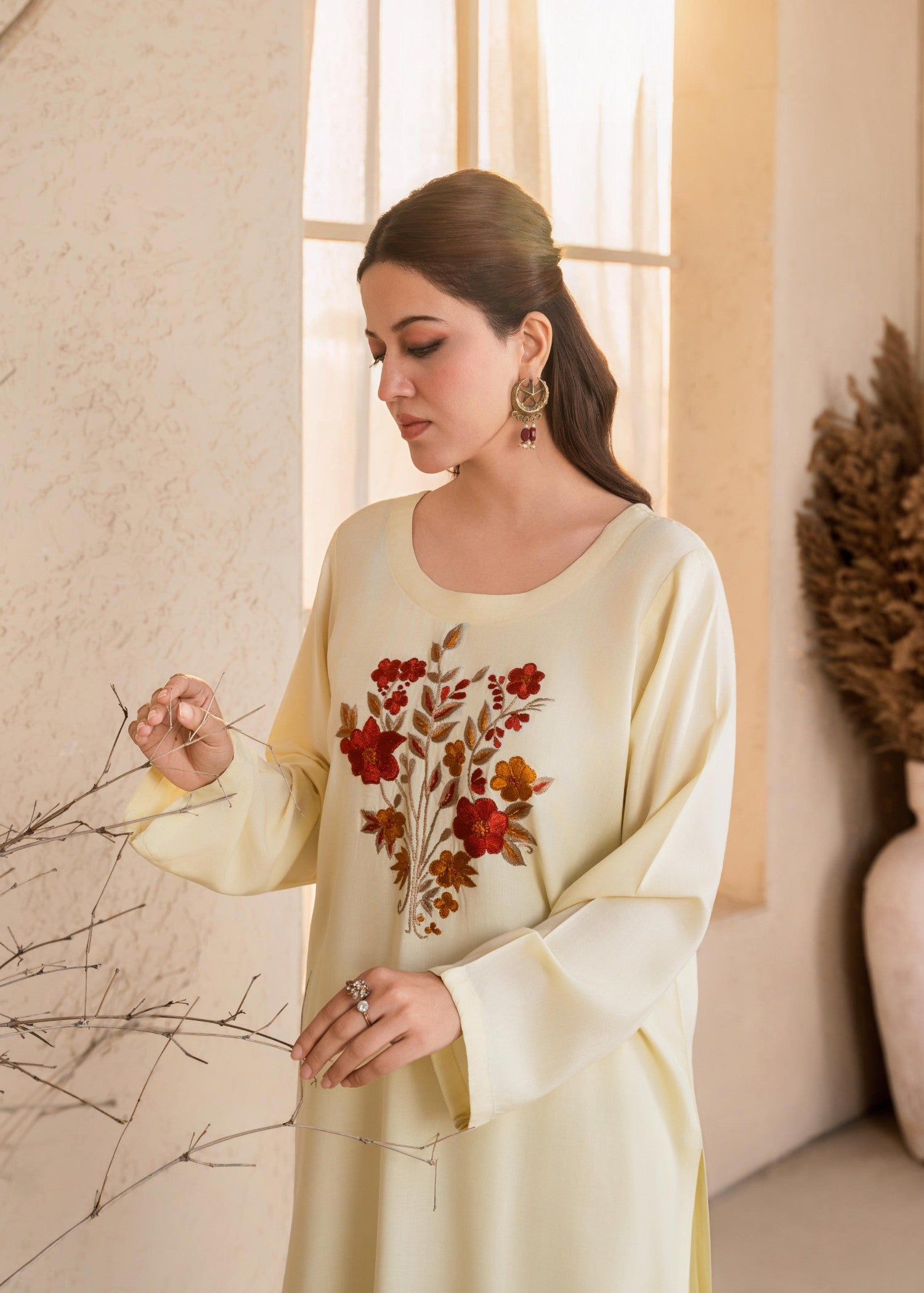 viscose linen Co Ord Sets in Cream