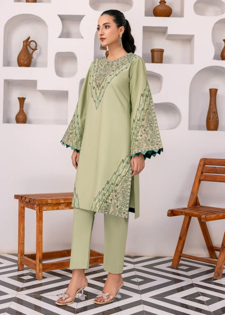 poplin Kurta Set in Sea green
