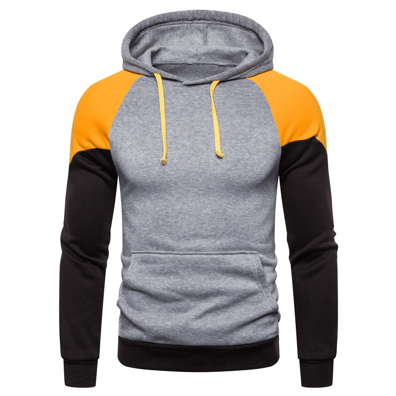 Fashion Loose Contrast Color Men'S Sweater