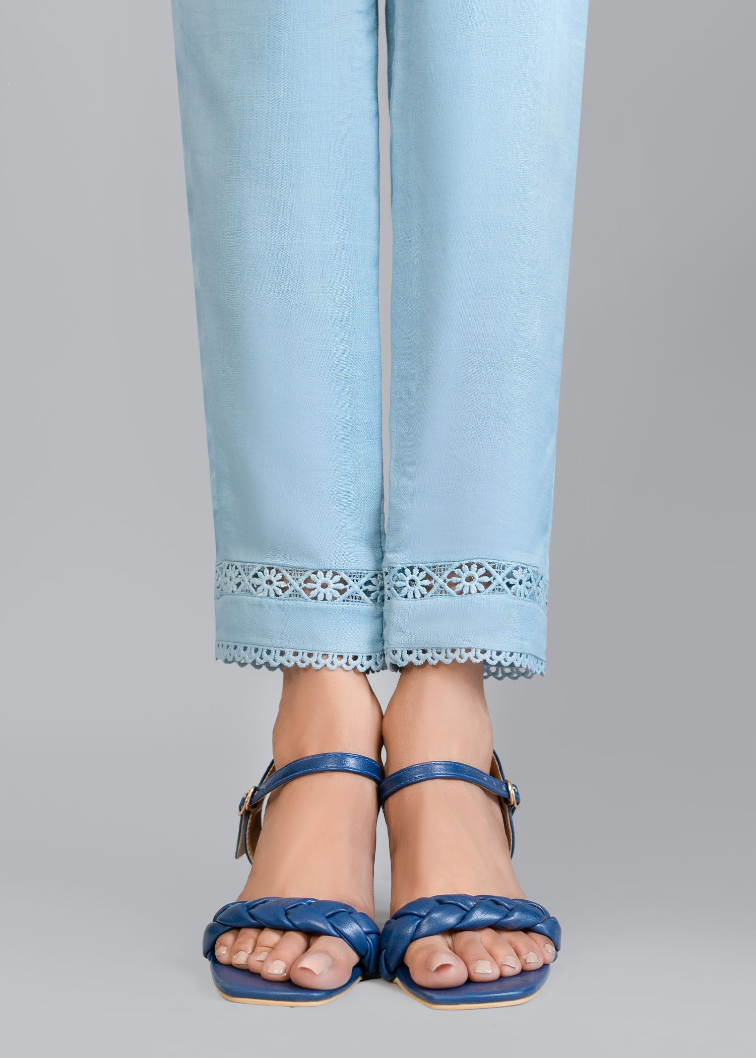 cotton linen Kurta Set in Sky blue
