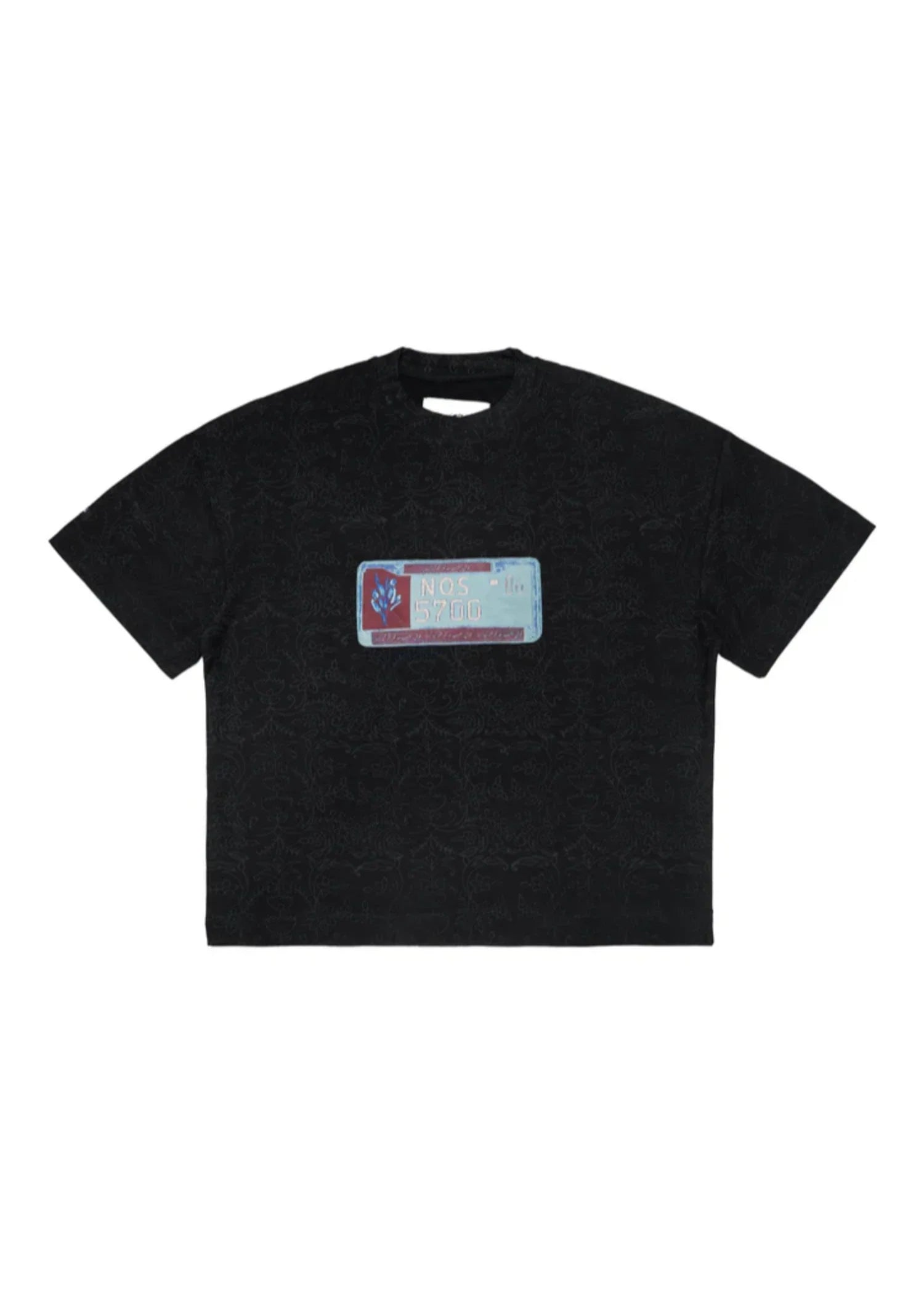 cotton pique T Shirt in Charcoal black