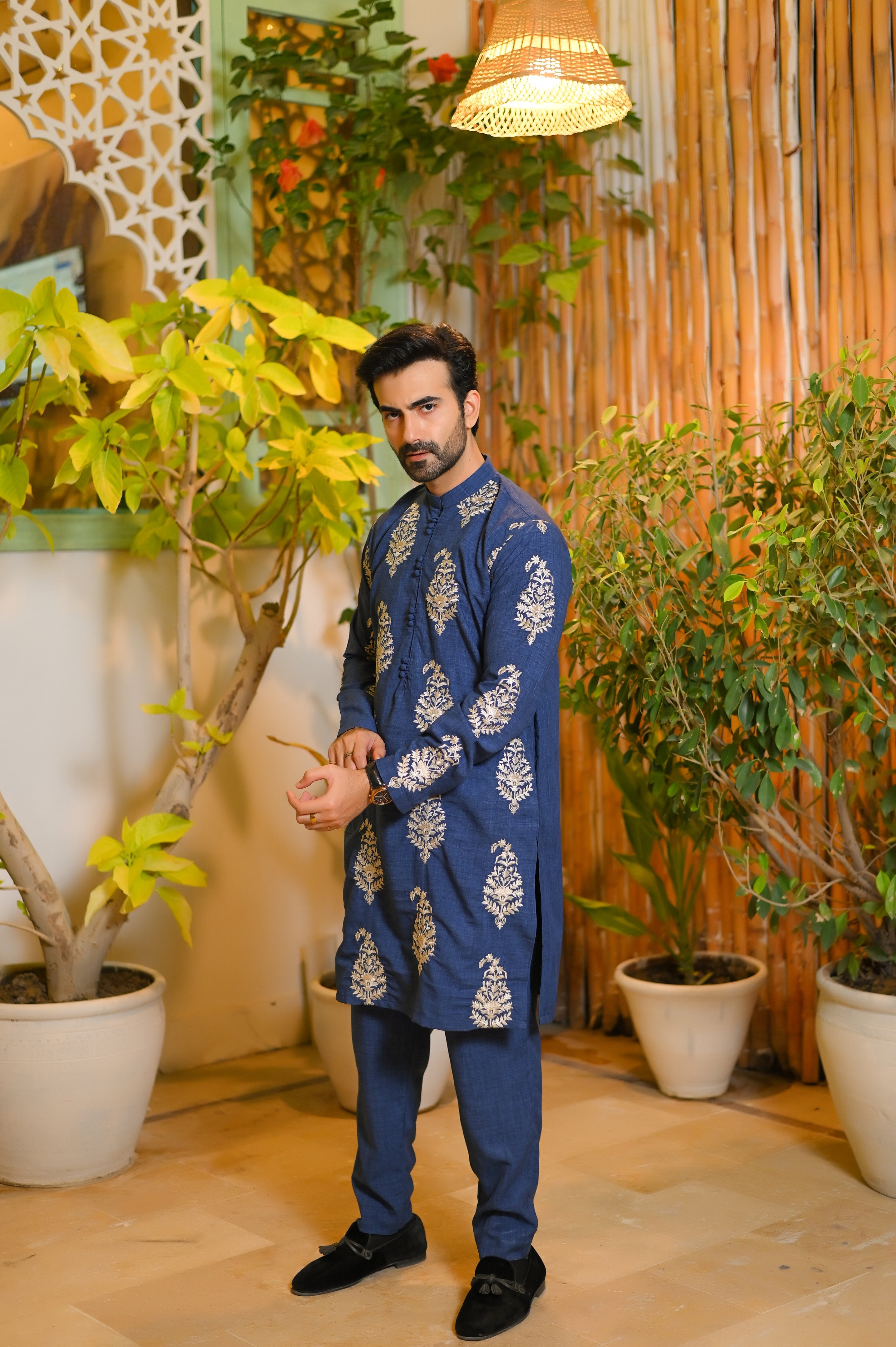 viscose Kurta Set in Blue