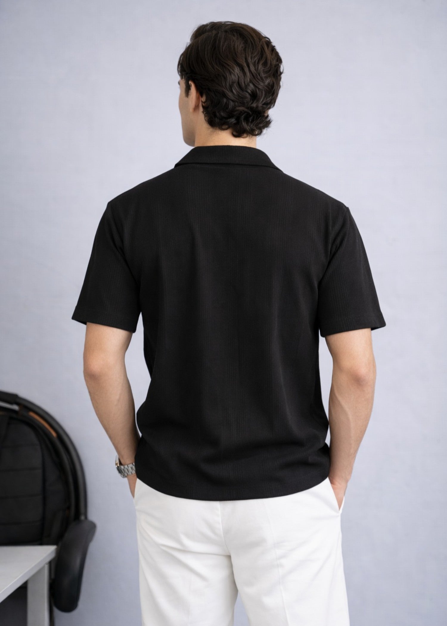 cotton Casual Shirt in Black by Ecowears.Pk