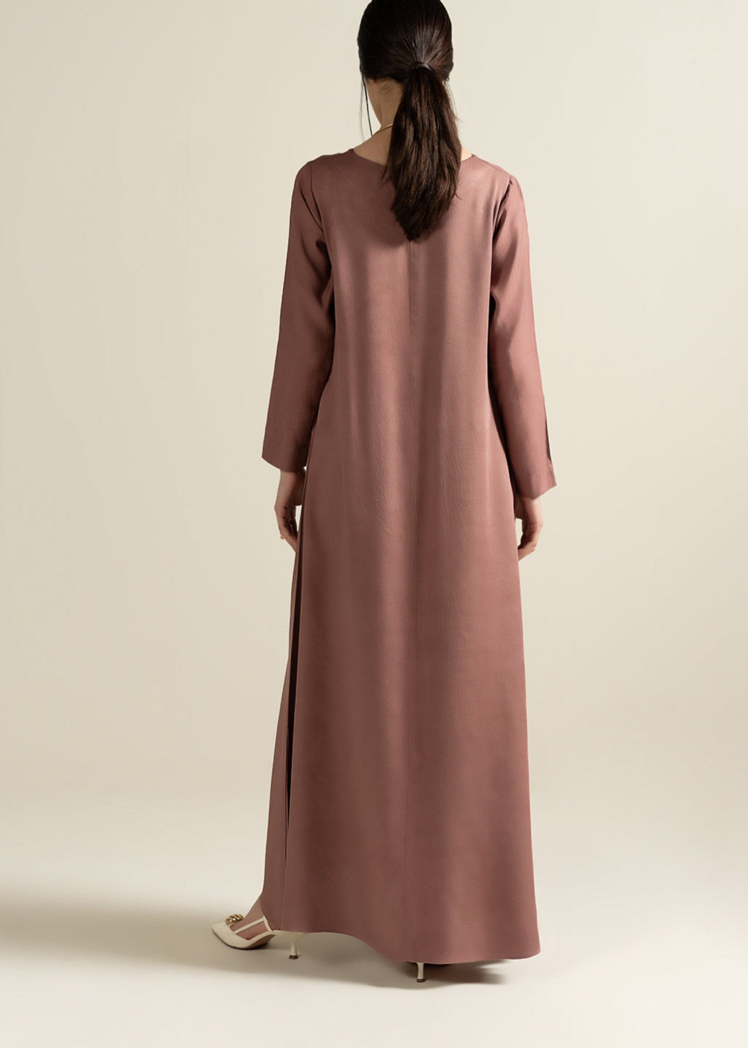 viscose Maxi in Mauve pink