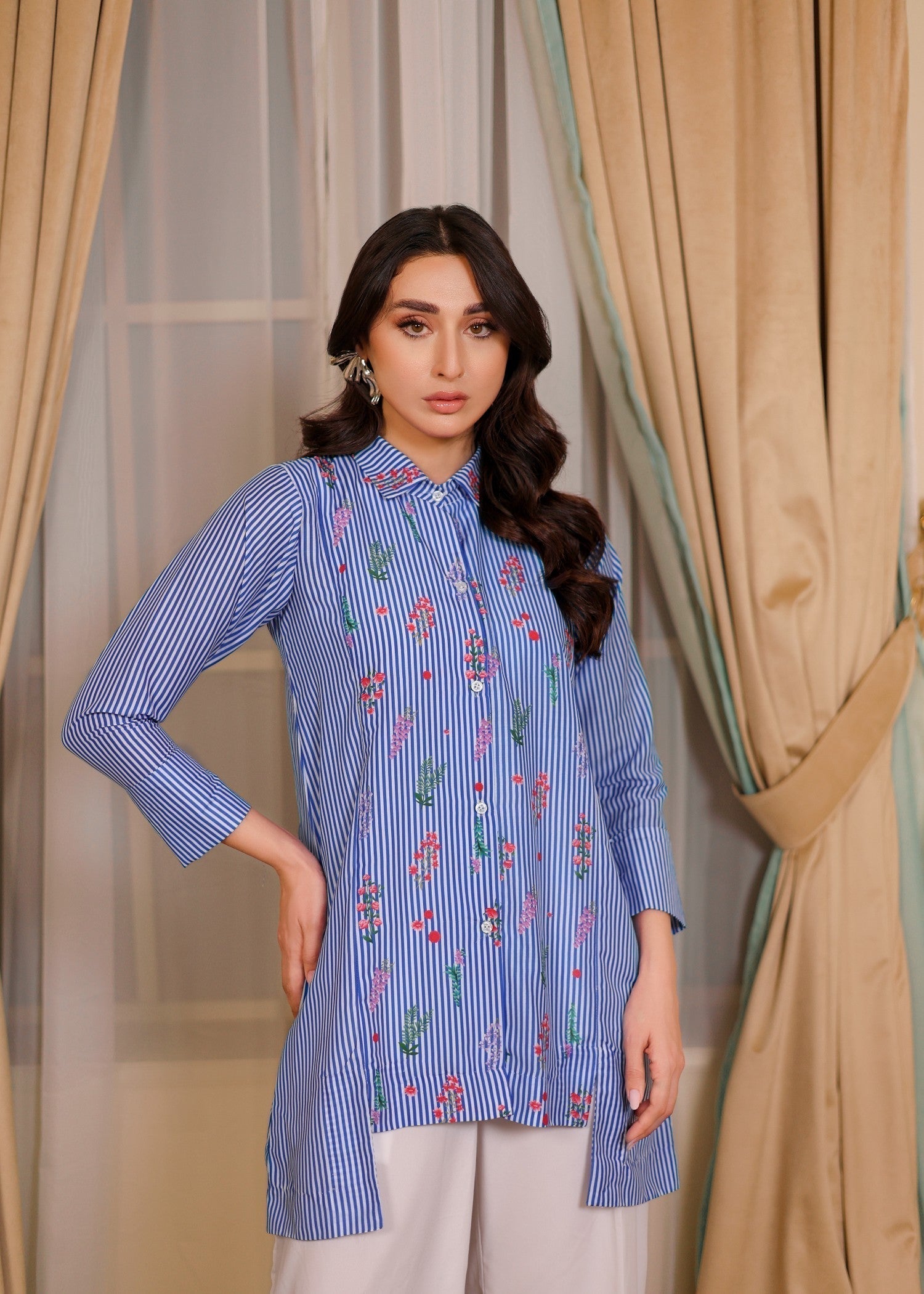 cambric Tunic in Blue