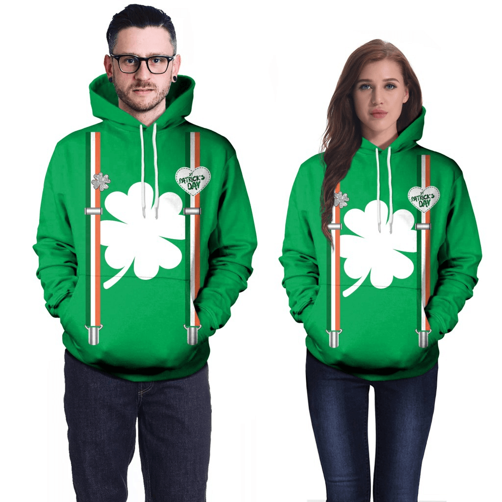 Activities Festival Style Green Hat Festival Long-Sleeved Hooded Sweater Women