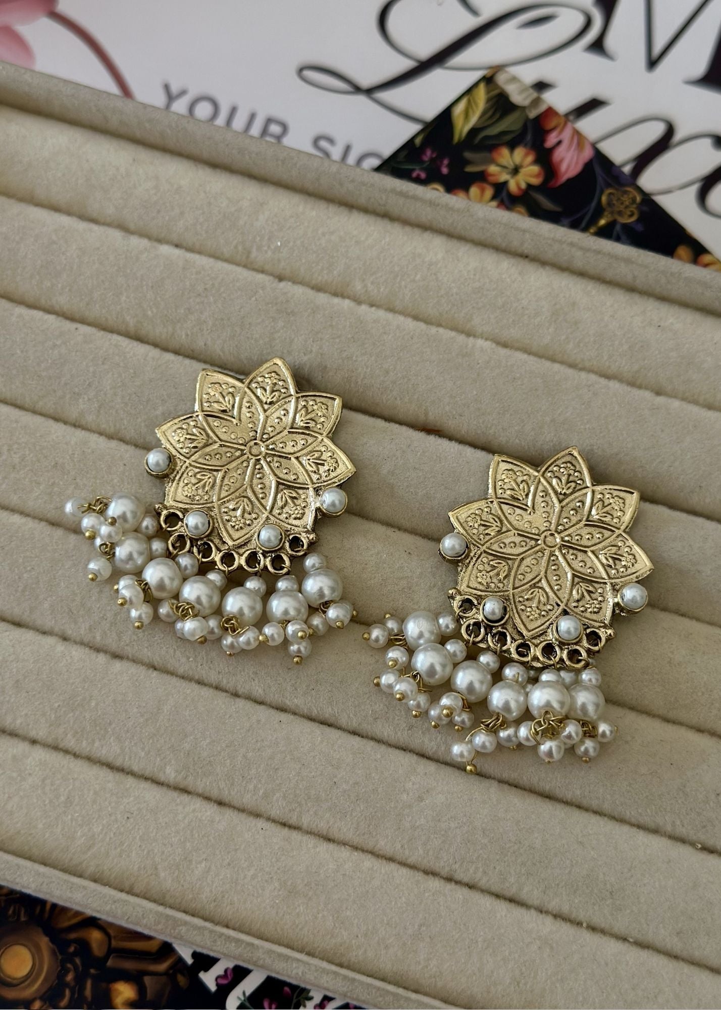 Earrings in Gold Color by - Trendy Women Earrings ICQ5408