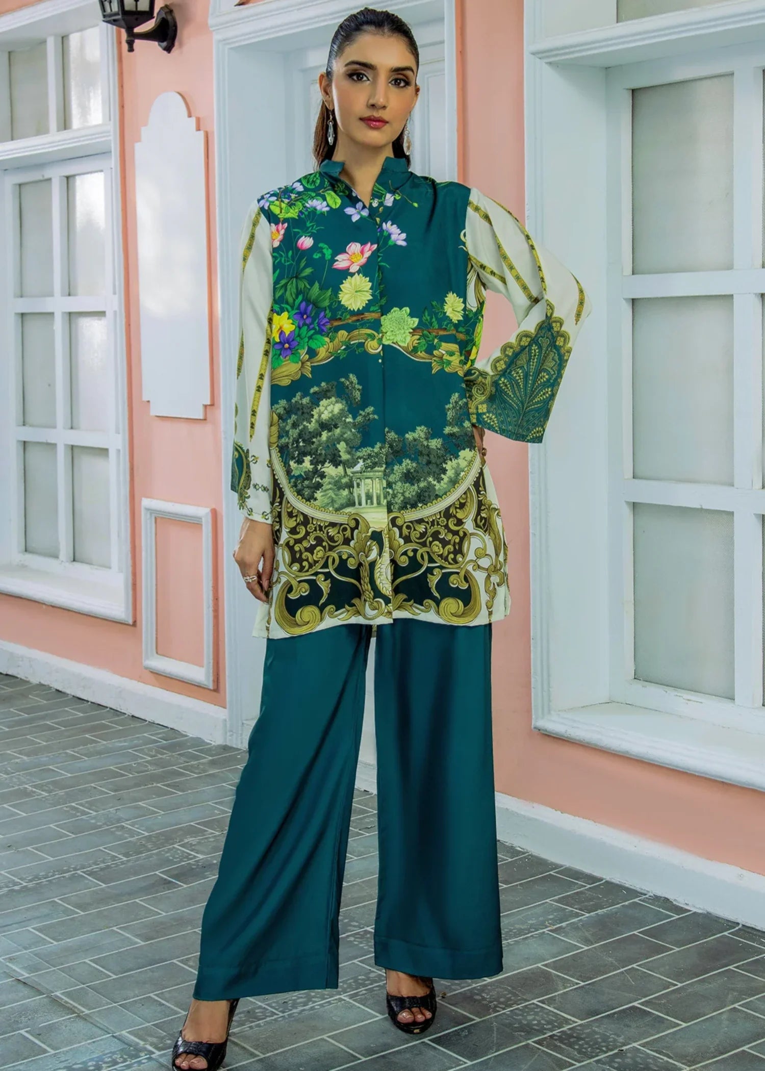 poly lawn Co ord Sets in Multi