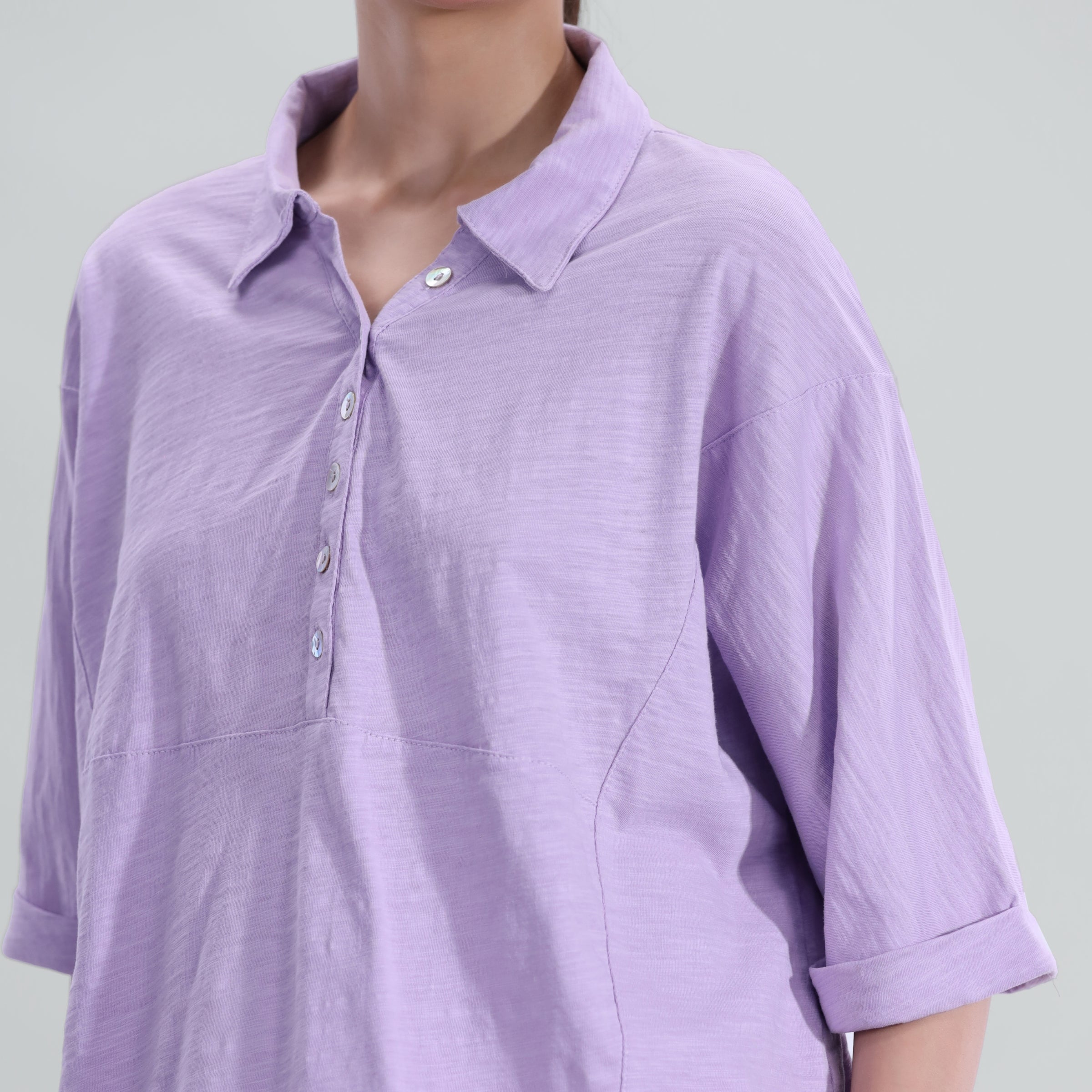 single jersey knit Top in Lilac