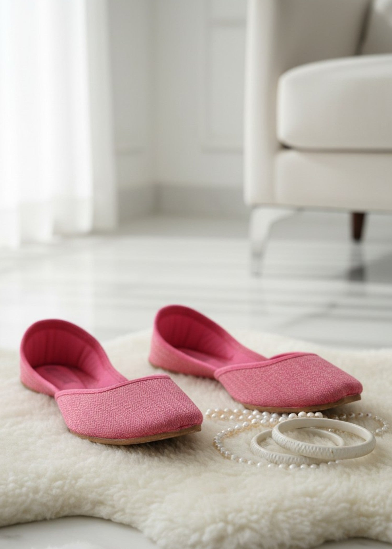 Khussa in Pink by - High Quality Women Khussa EKQ6895