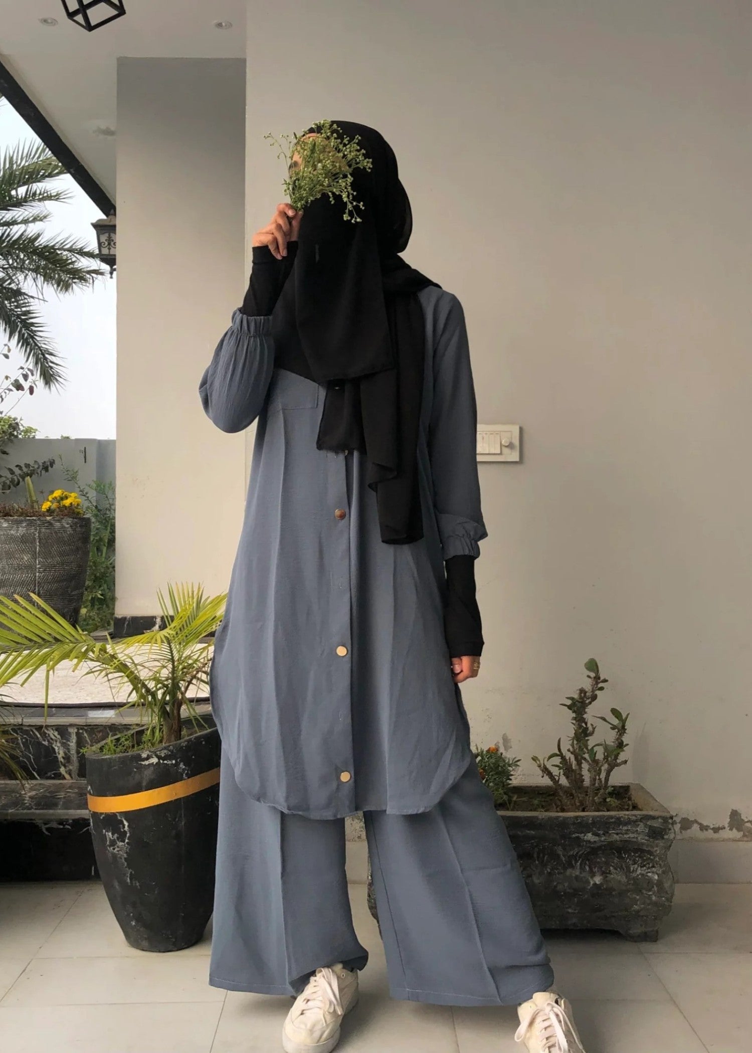 crepe Co Ord Sets in Grey